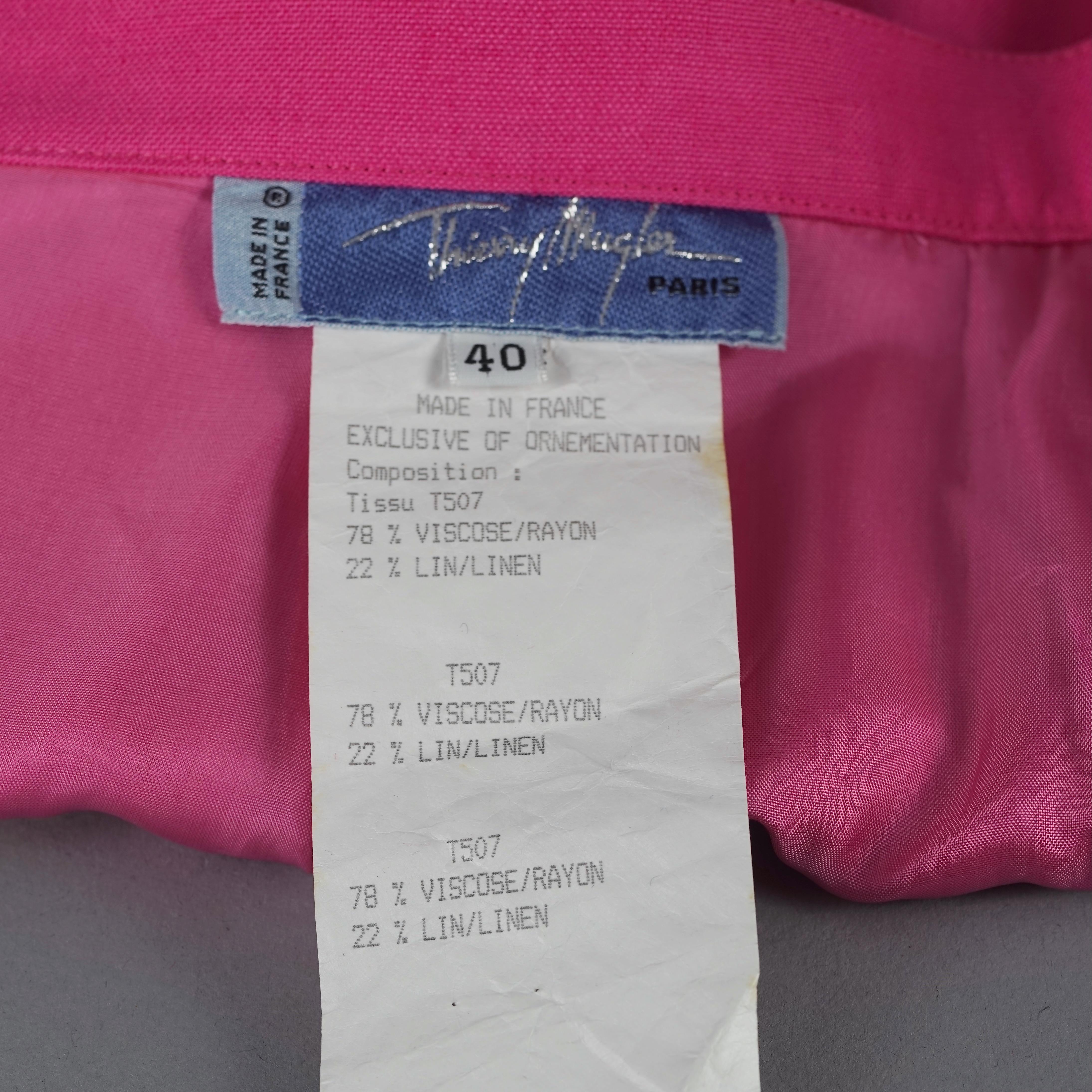 Vintage THIERRY MUGLER Colour Block Bows Blazer Skirt Suit For Sale 9