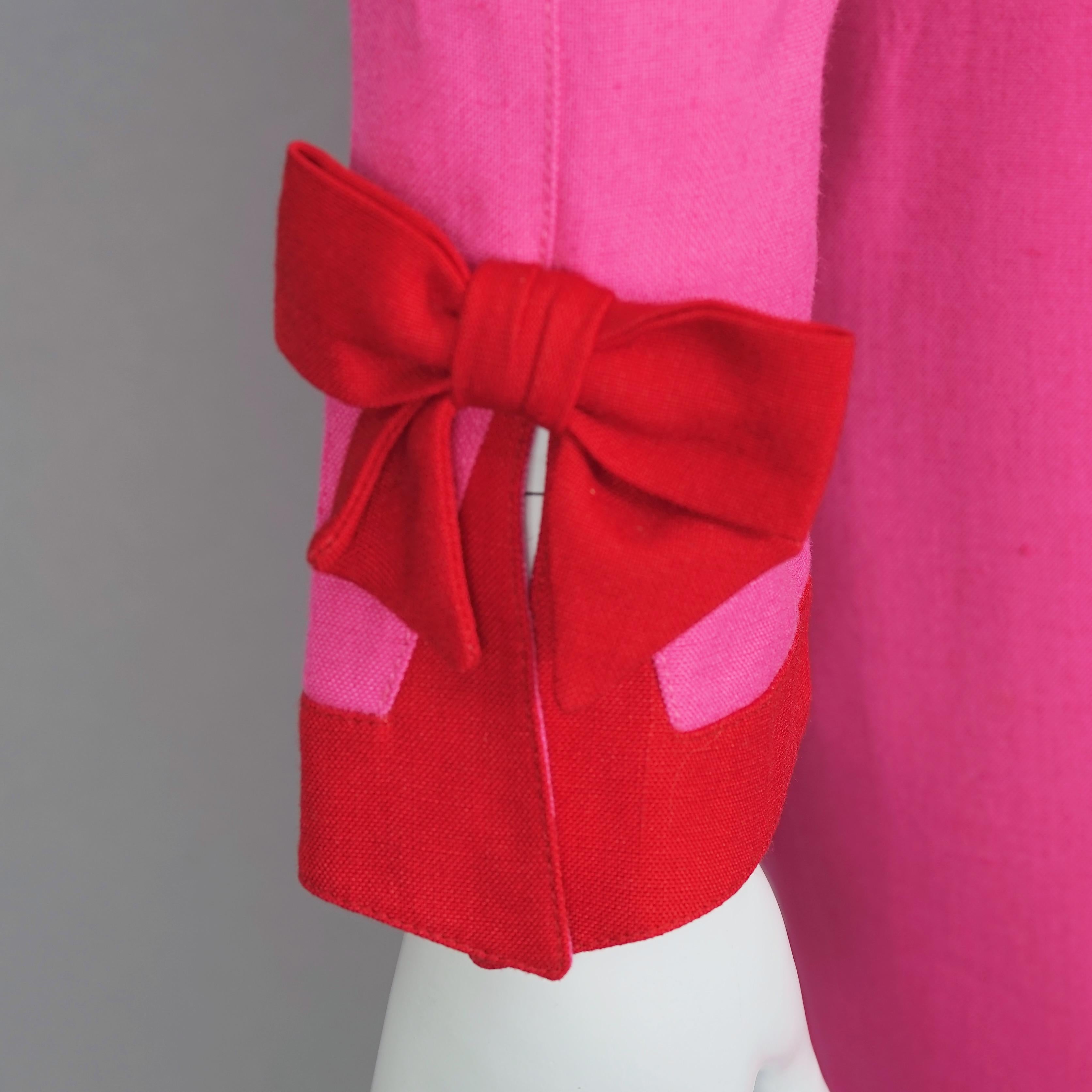 Vintage THIERRY MUGLER Colour Block Bows Blazer Skirt Suit For Sale 5