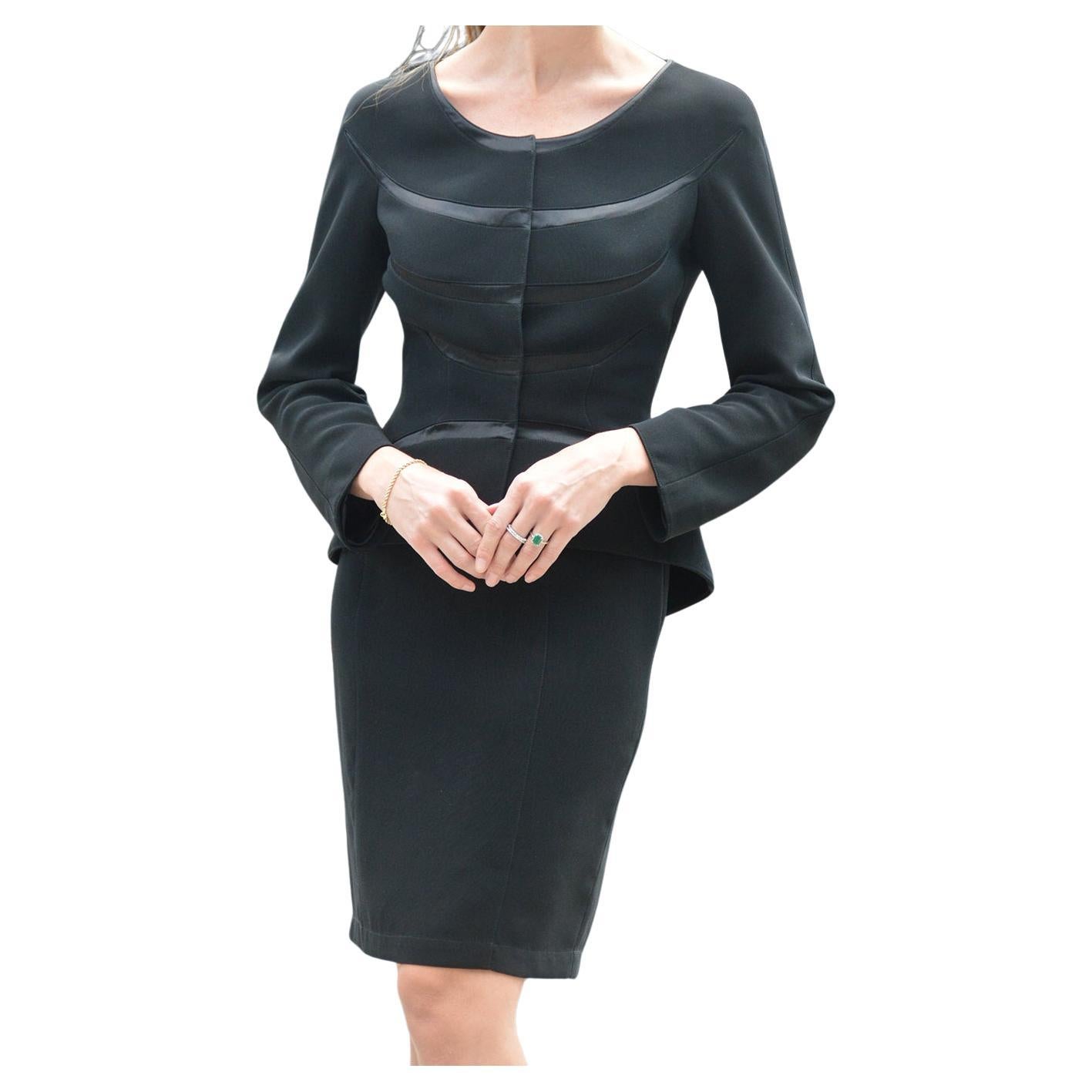 Vintage Thierry Mugler Fall 2000 Sculptural Skirt Suit For Sale