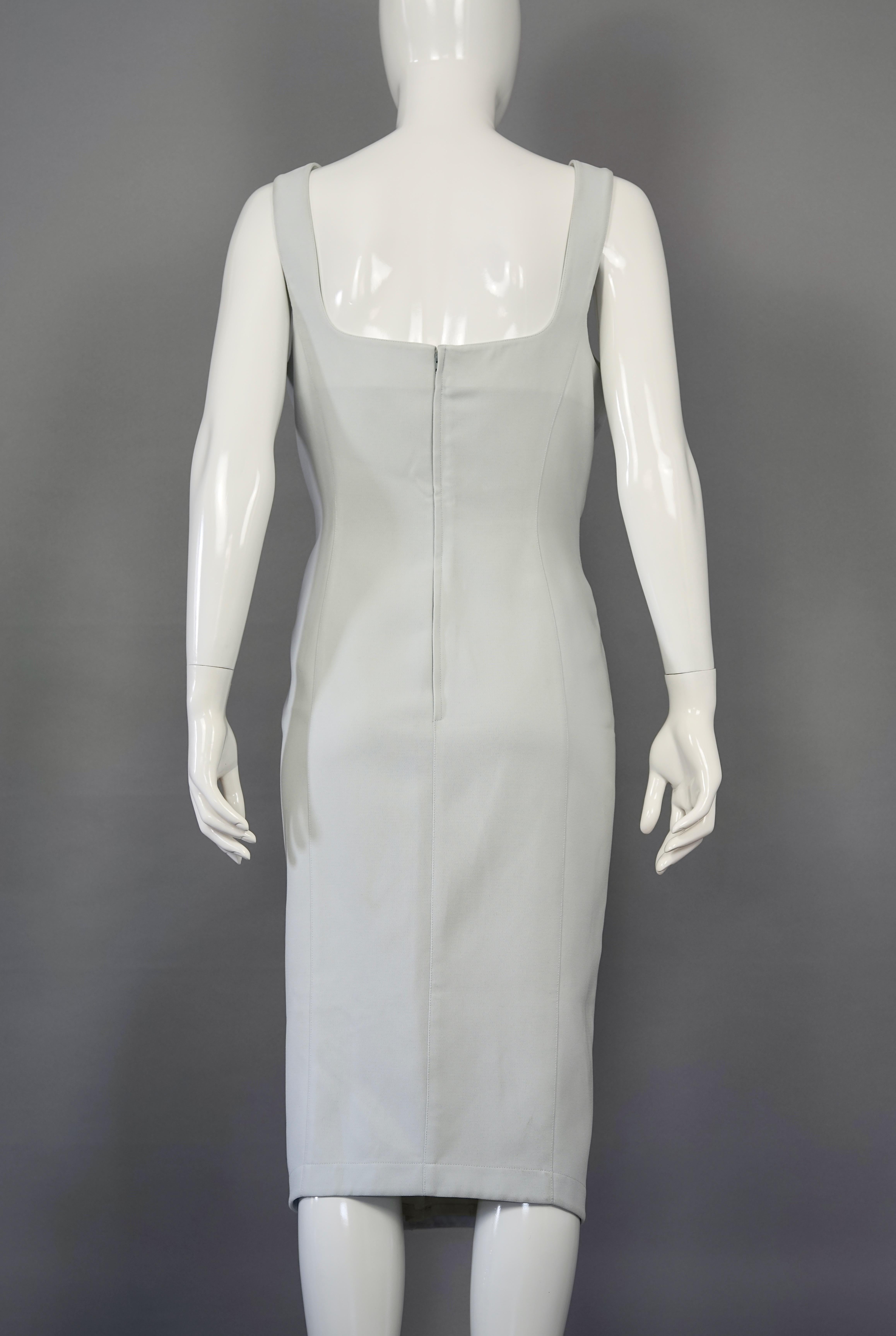 Women's Vintage THIERRY MUGLER Jeweled Cut Out Neckline Dress For Sale