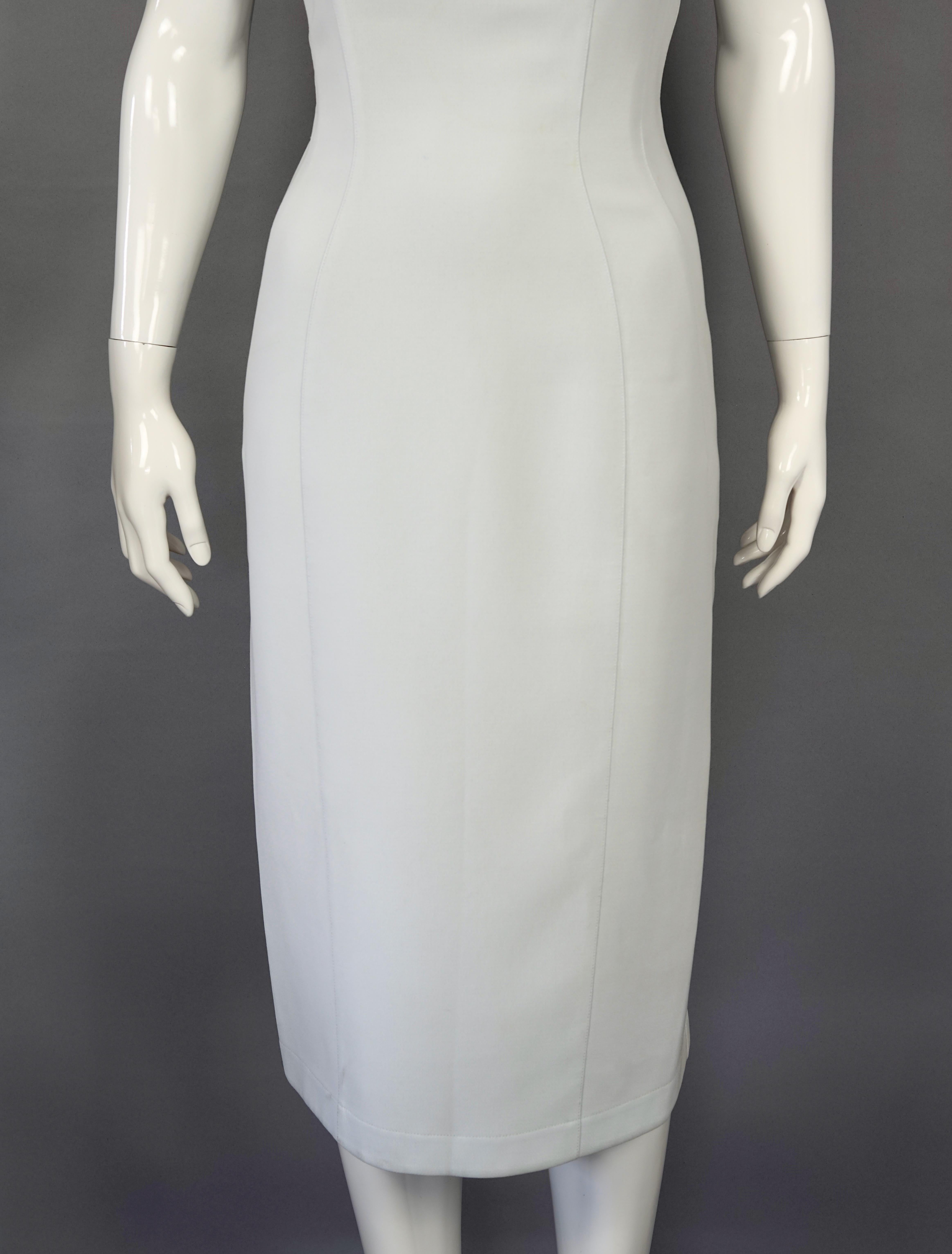 Vintage THIERRY MUGLER Jeweled Cut Out Neckline Dress For Sale 1