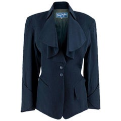 Vintage Thierry Mugler lavallière-lapel wool blazer US 8 Vintage Thierry Mugler lavallière-lapel wool blazer US 8