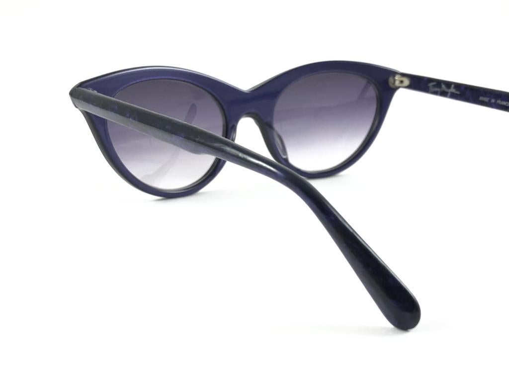 Vintage Thierry Mugler Marbled Purple & Gradient Lenses 1980's Paris Sunglasses 6