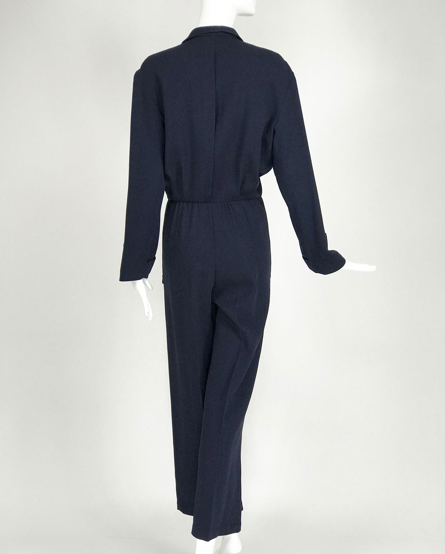 Vintage Thierry Mugler Navy Blue Jumpsuit 1980s at 1stDibs | thierry ...