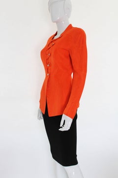 Vintage Thierry Mugler Orange Structured Jacket