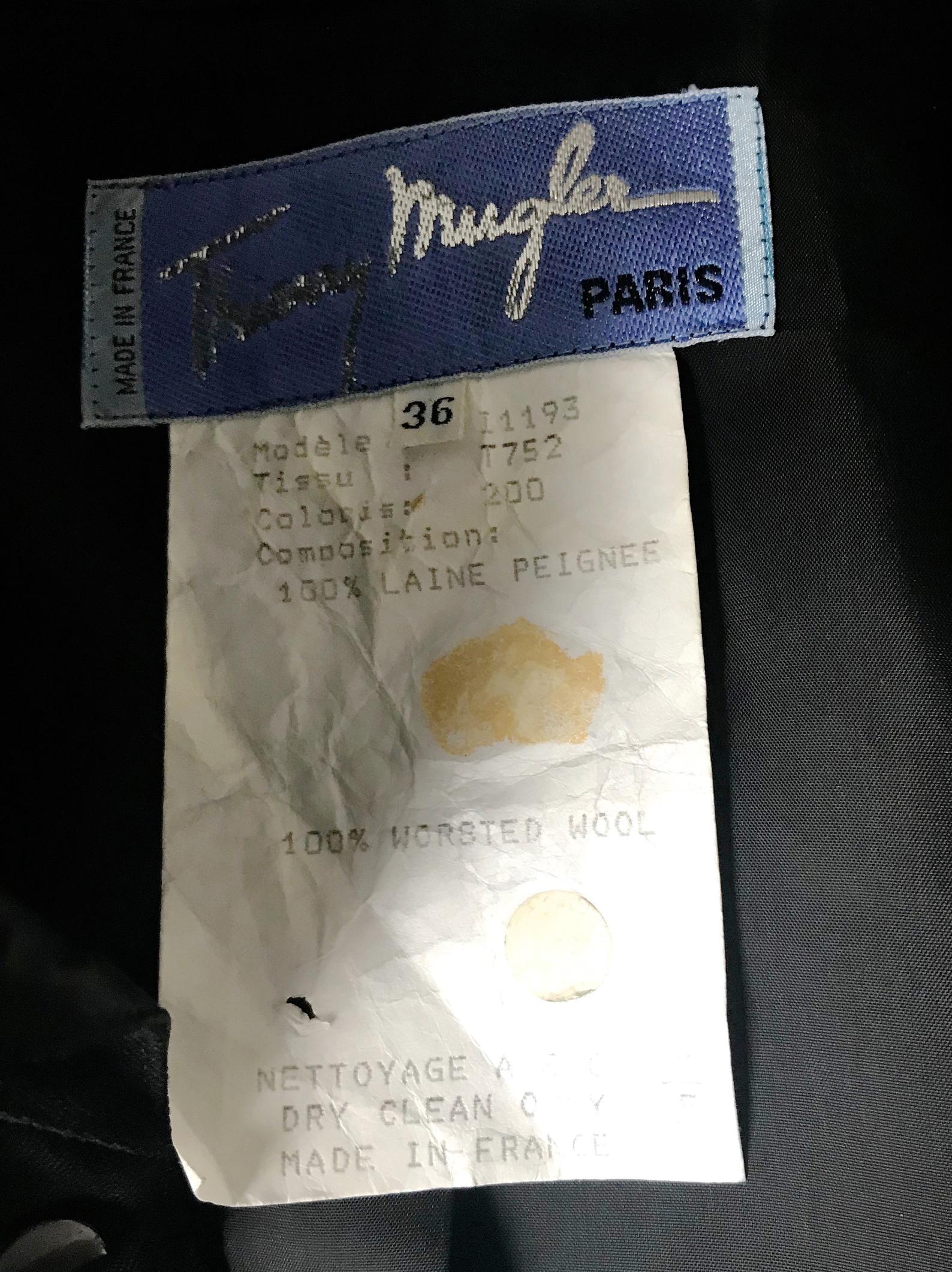Vintage THIERRY MUGLER PARIS Futuristic Wool Jacket 2