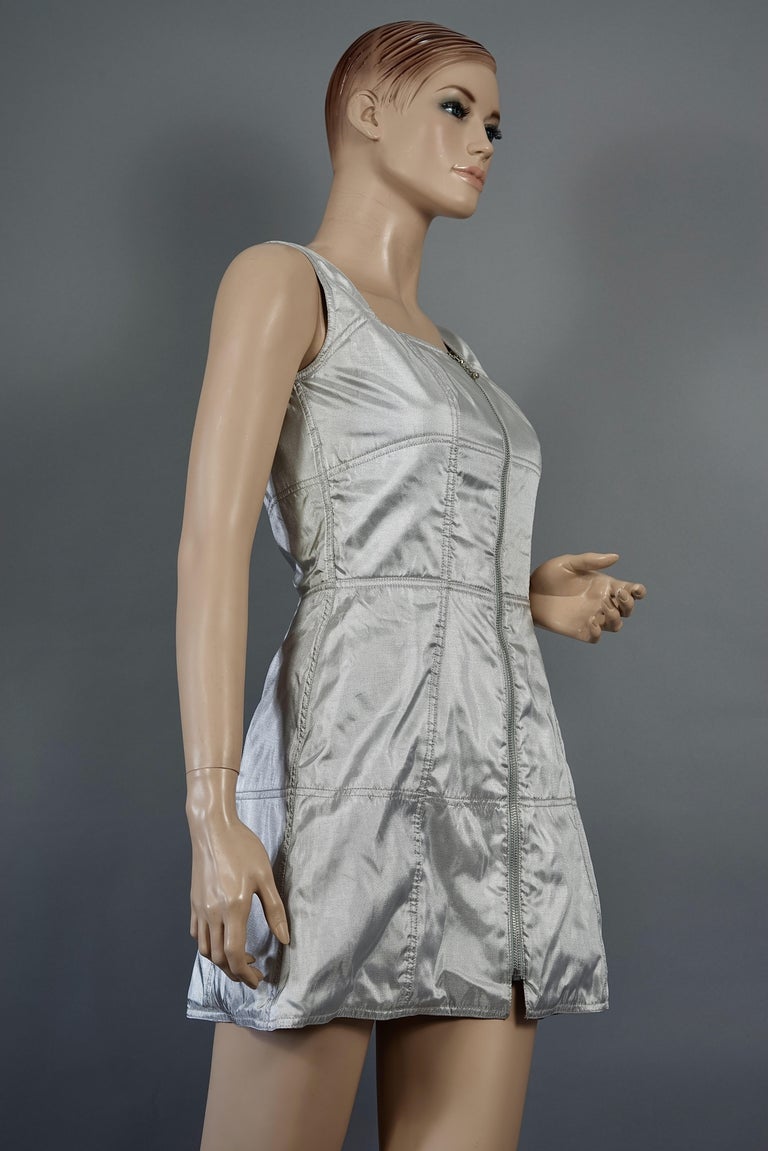 silver metallic space dress Silver Space Lady Dress