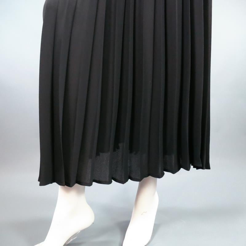 black box pleated midi skirt