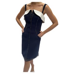 Thierry Mugler Vintage-Cocktailkleid mit Perlen im Vintage-Stil Frühjahr 1996