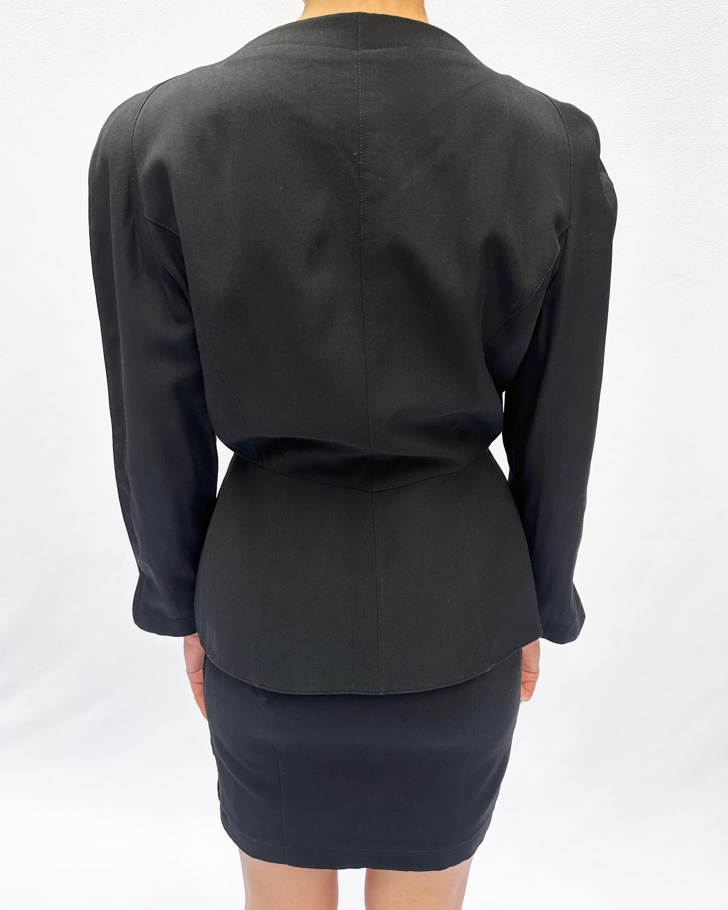 Vintage Thierry Mugler Star Pocket Jacket + Skirt Suit For Sale 9