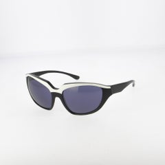 Vintage Thierry Mugler 1990s Unisex Black White Acetate Sunglasses
