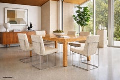 Vintage "Thin Line" Chrome Dining Chairs by Milo Baughman for Thayer Coggin