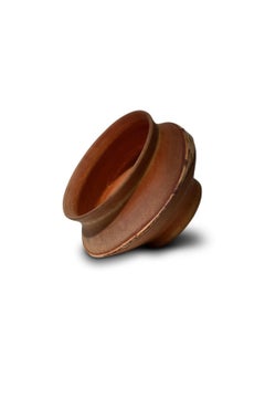 Vintage Hand-Turned Thin Wooden Bowl with Natural Patina and Age Wear