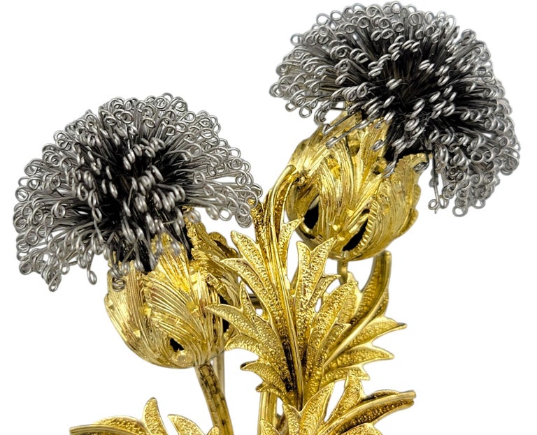 Broche Chardon Vintage - Accessoire épingle Décorative - Occasion