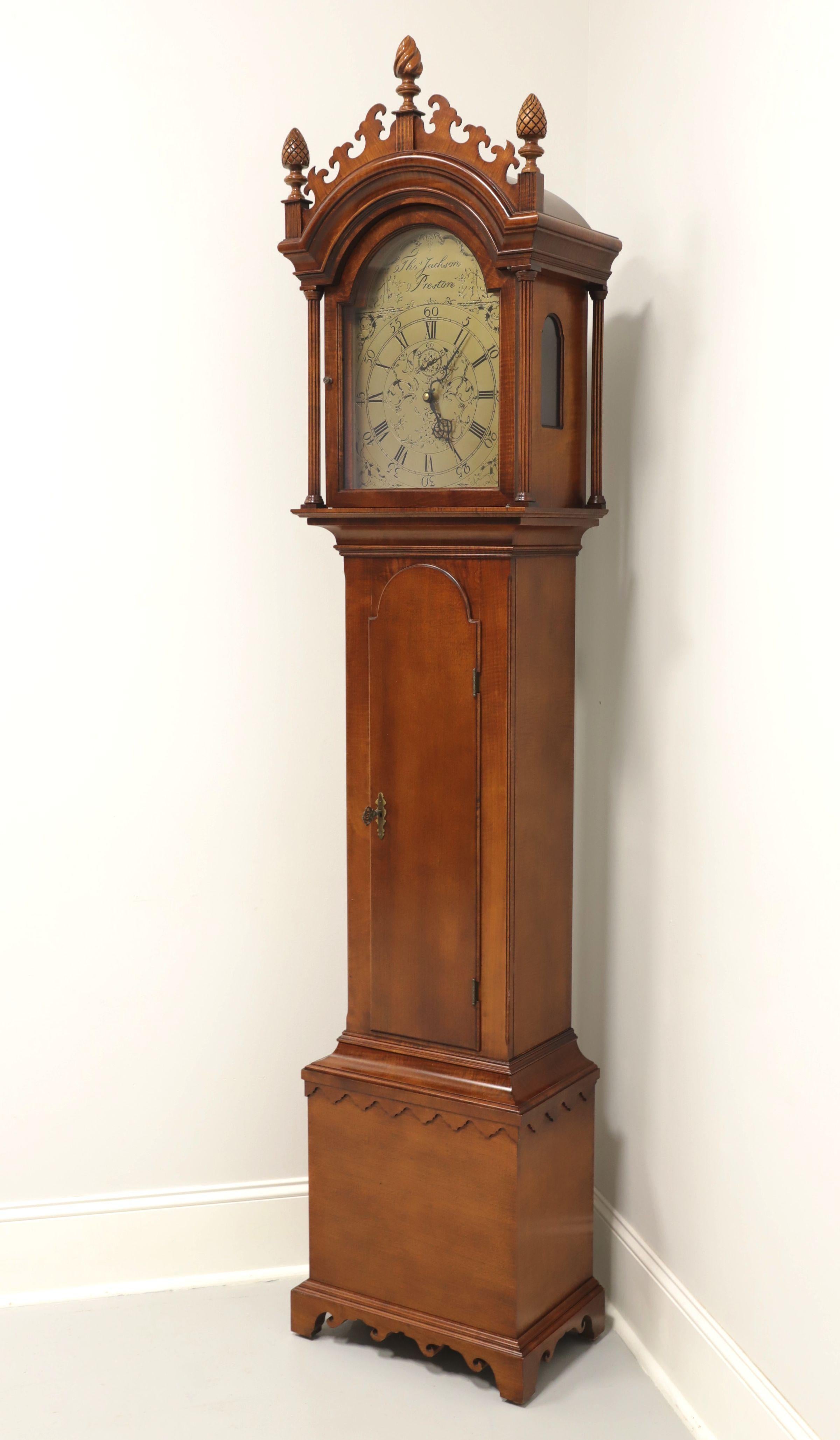 American Colonial Tho Jackson Preston Henry Ford Museum Tiger Maple Grandfather Clock by COLONIAL