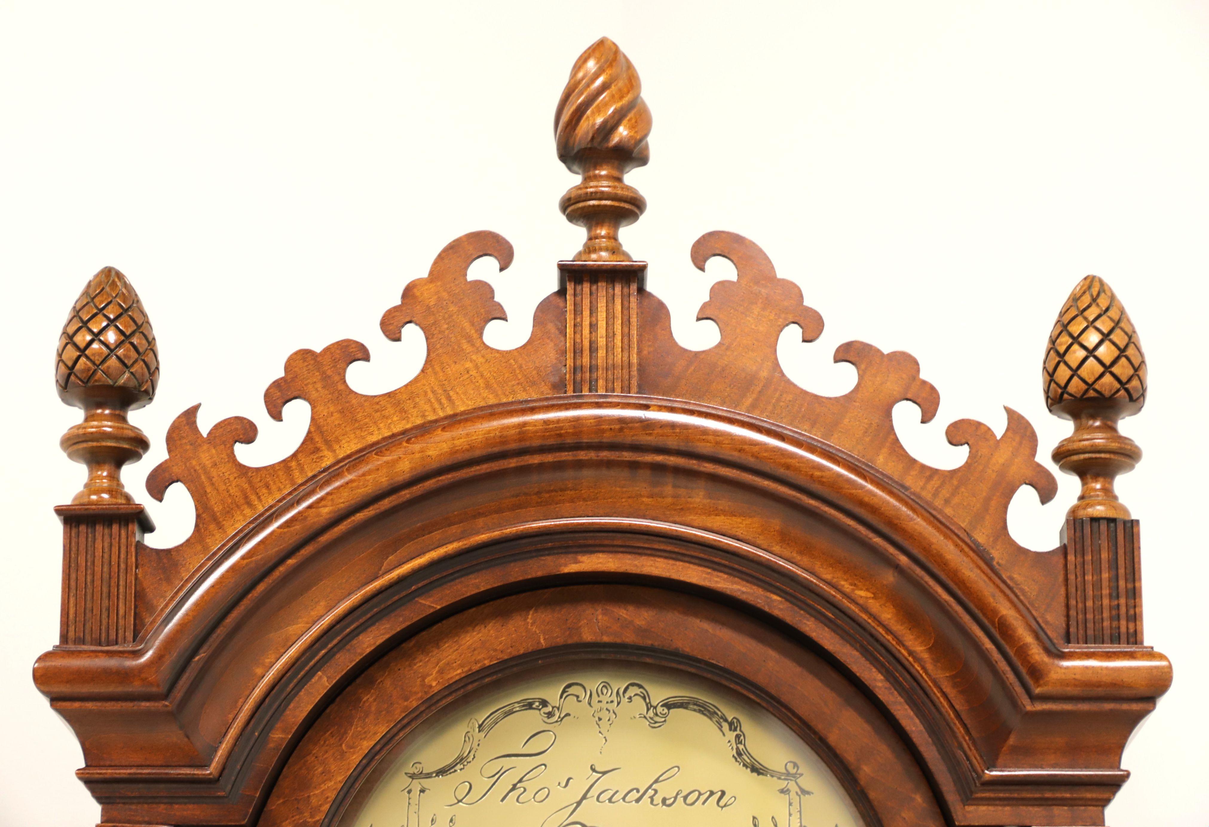 20th Century Tho Jackson Preston Henry Ford Museum Tiger Maple Grandfather Clock by COLONIAL