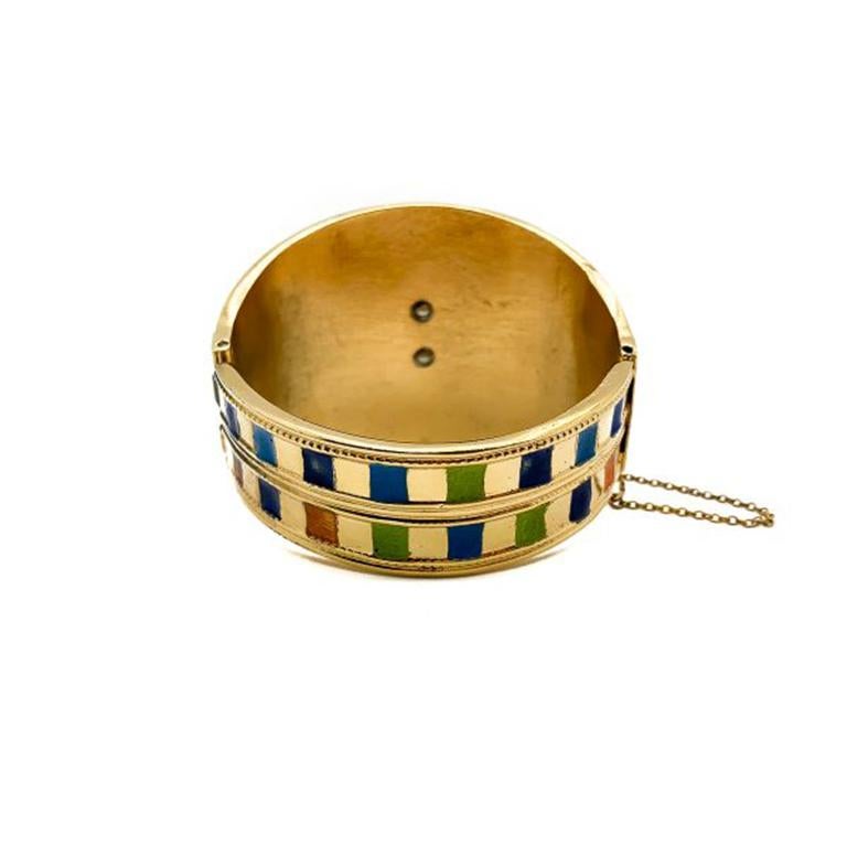 Vintage Thomas Fattorini ägyptischen Wiedergeburt Skarabäus Armband Manschette 1970S 1