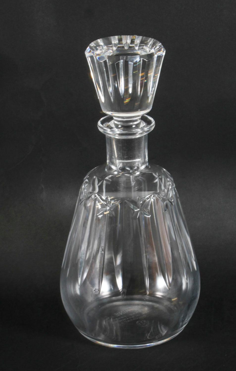 Decanter di cristallo Thomas Hine Cognac vintage di Baccarat della metà del XX secolo in vendita 5