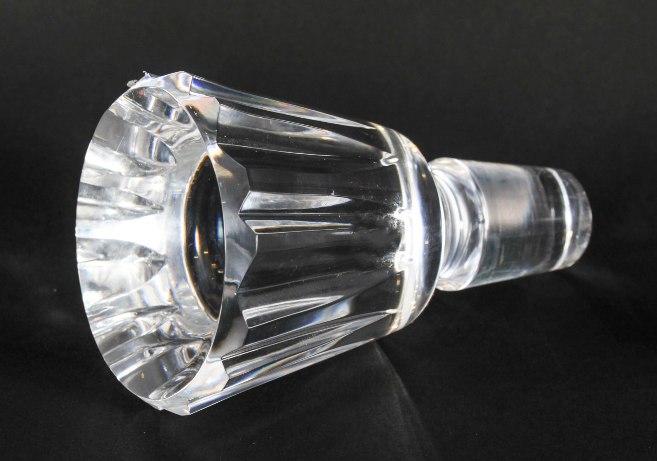 Decanter di cristallo Thomas Hine Cognac vintage di Baccarat della metà del XX secolo in vendita 2