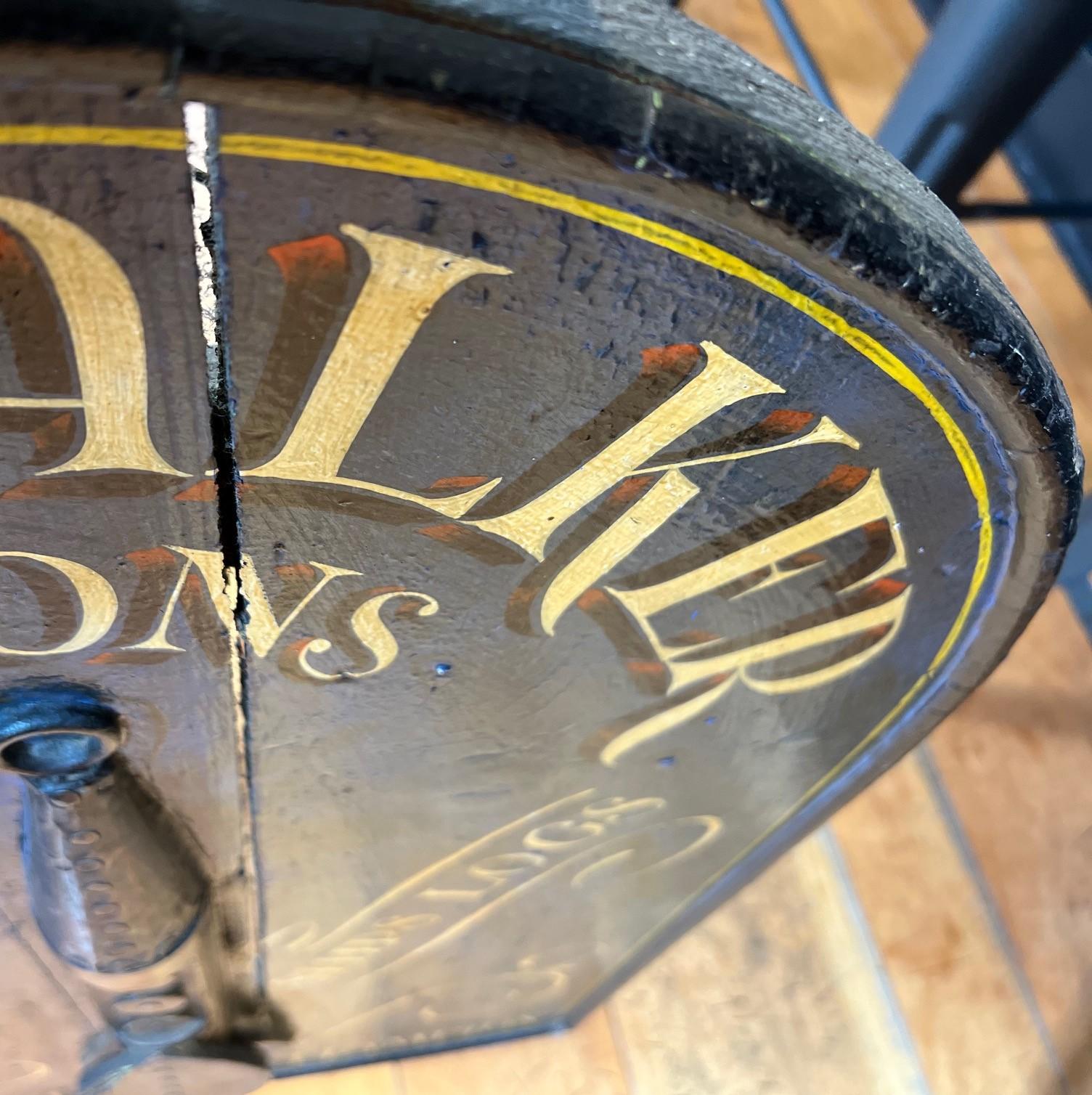 Vintage Thomas Walker & Sons Nautical Trade Sign with Ship Log Instrument For Sale 2