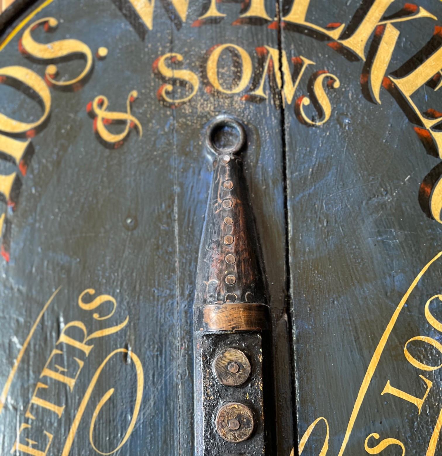 English Vintage Thomas Walker & Sons Nautical Trade Sign with Ship Log Instrument For Sale