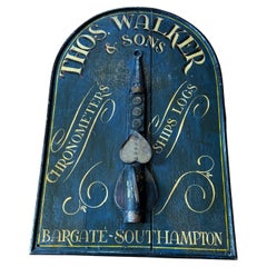 Nautisches Vintage-Handelsschild von Thomas Walker & Sons mit SchiffsLog Instrument, Vintage