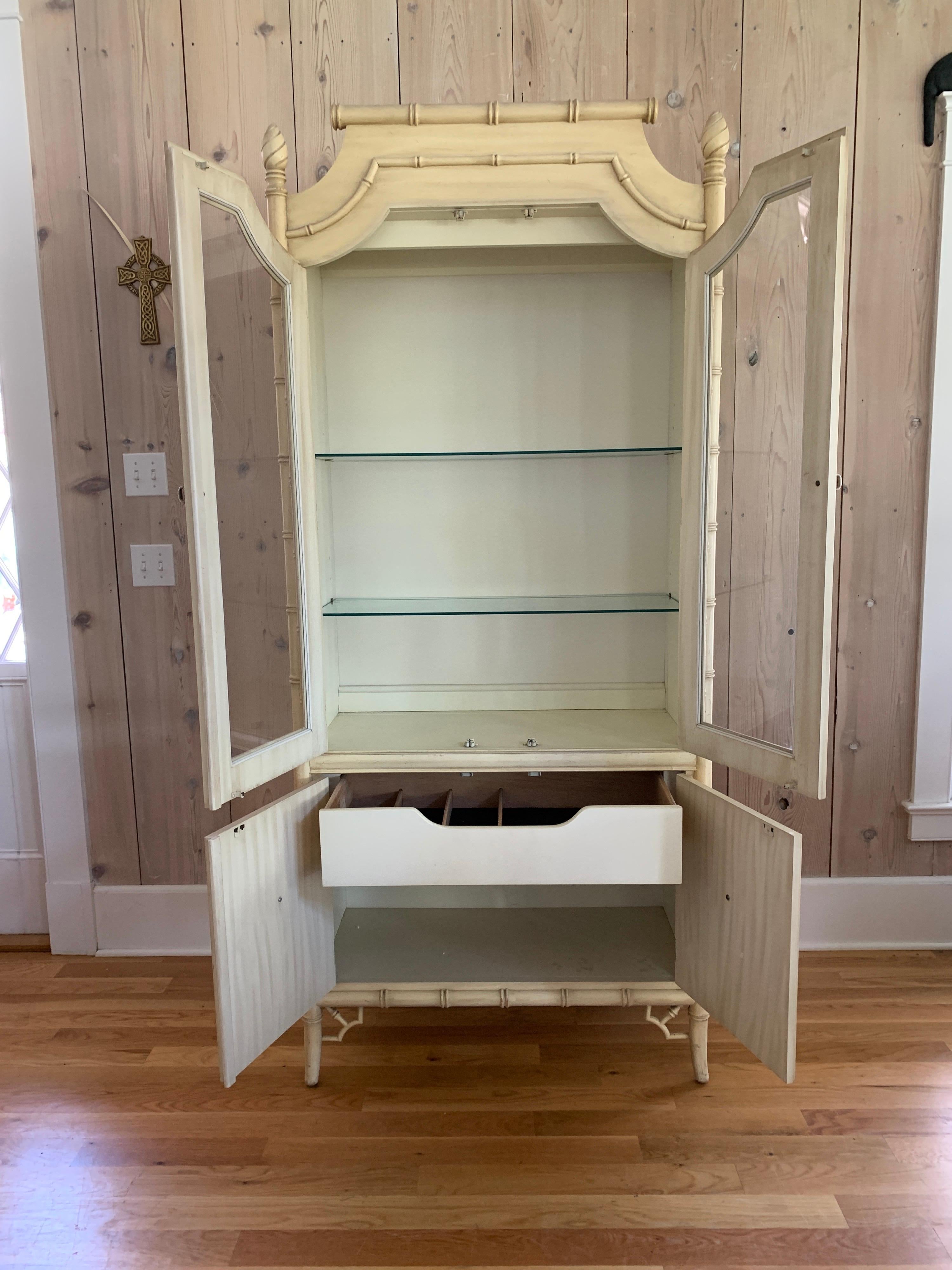 faux bamboo hutch