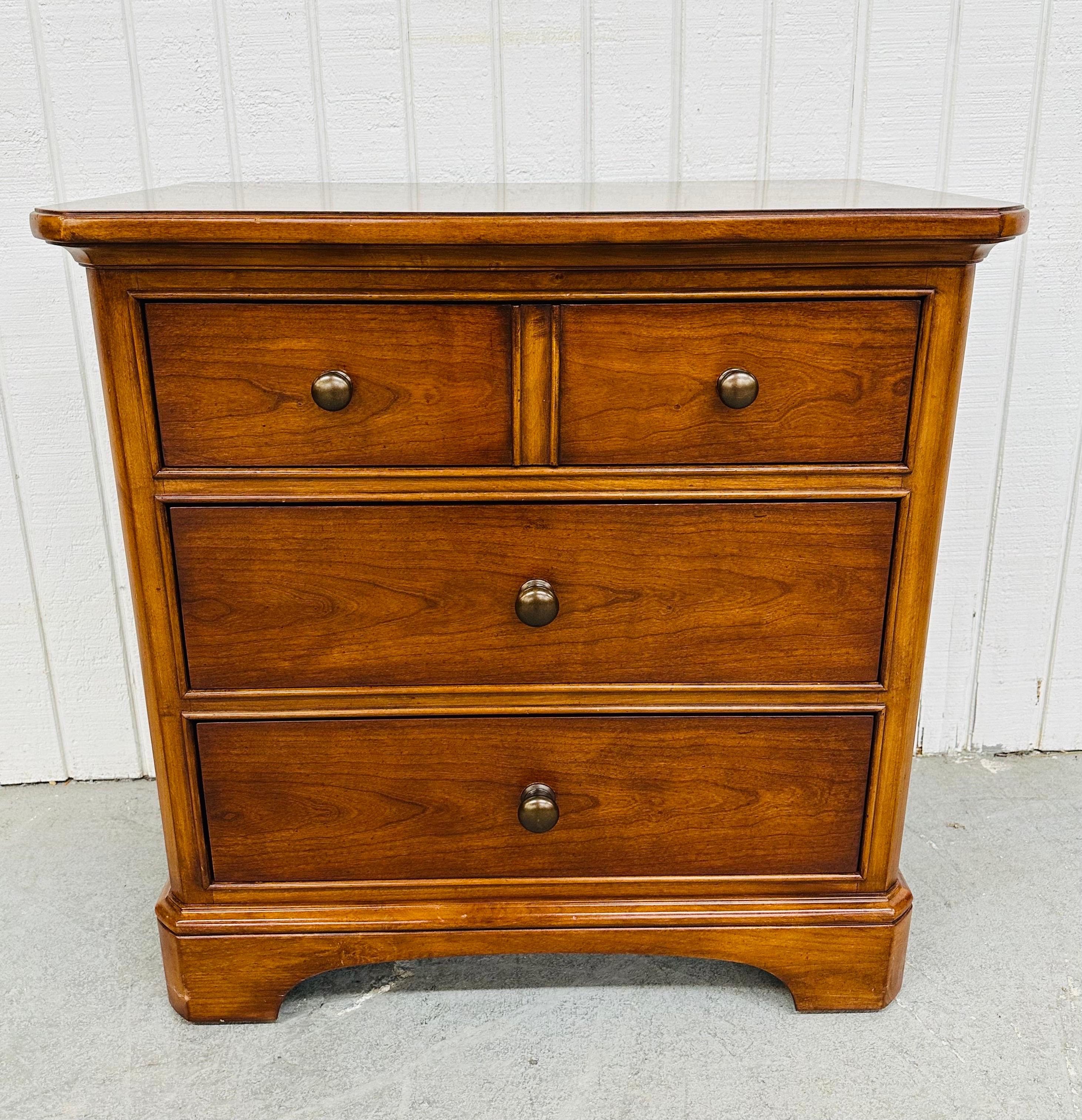 Vintage Thomasville Cherry Bachelor Chest Nightstands - Set of 2 1