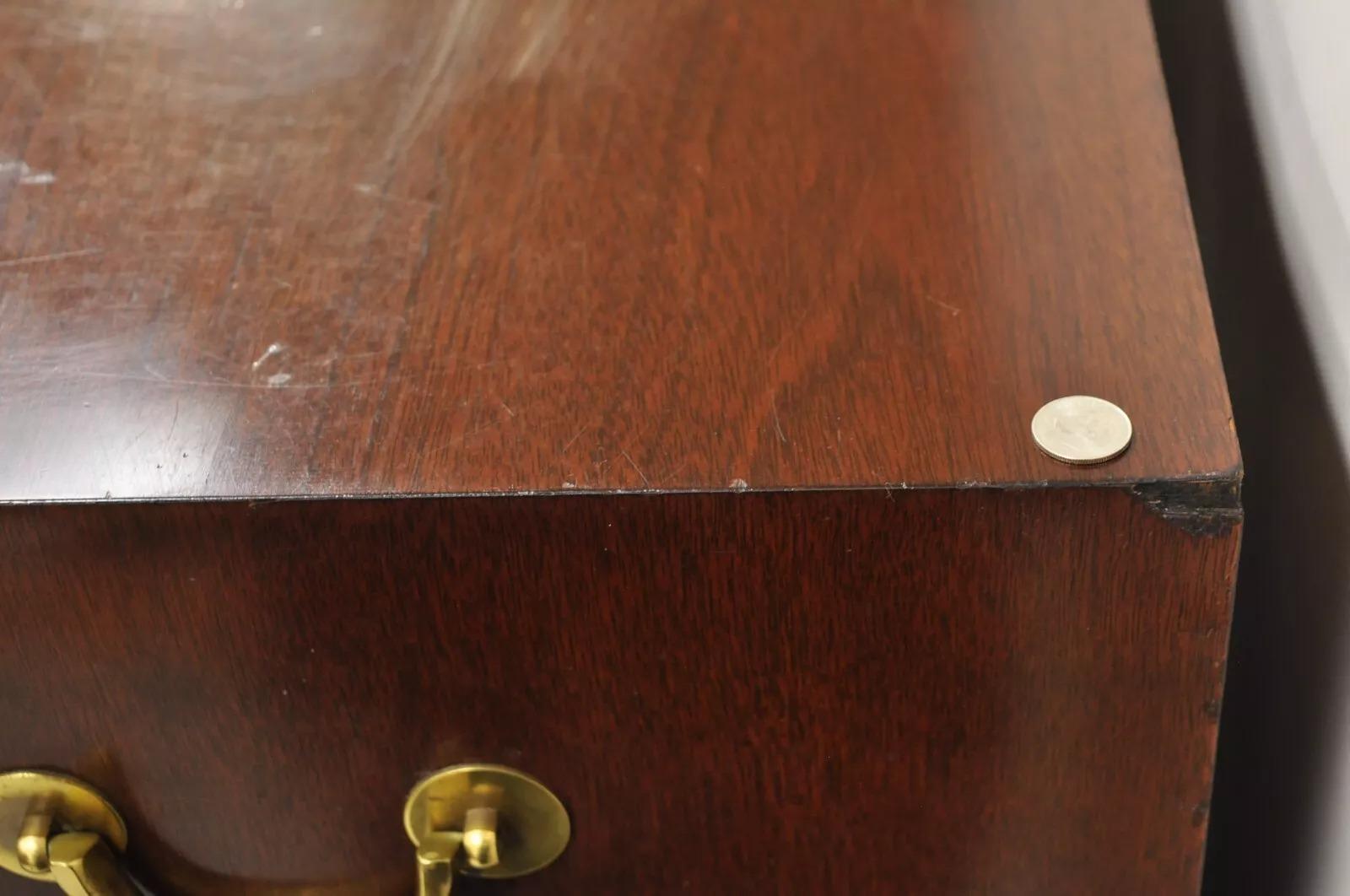 Vintage Thomasville Chinoiserie Mahogany Triple Dresser Tall Chest Highboy For Sale 4
