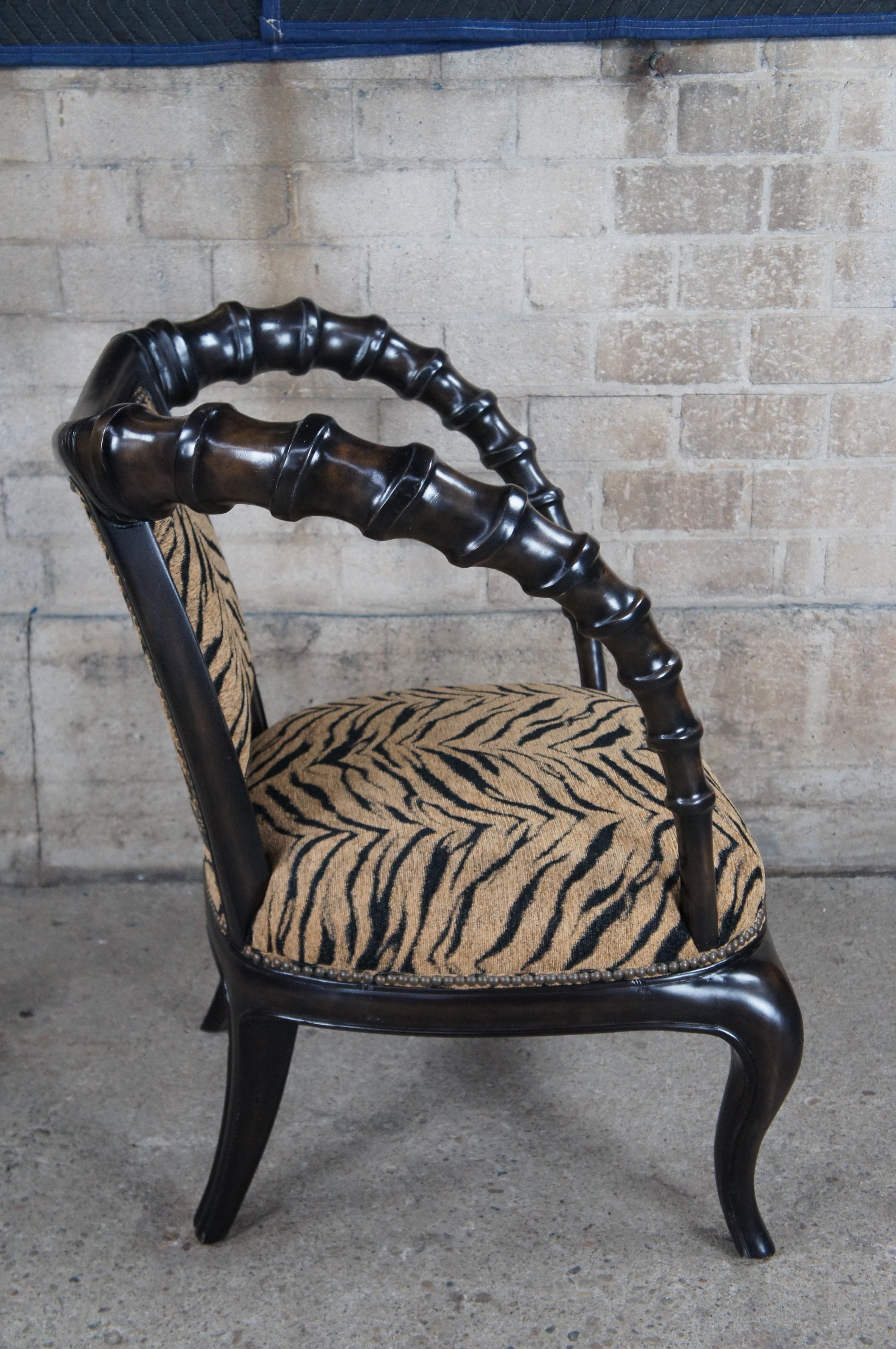 Vintage Thomasville Ernest Hemingway Carved African Antelope Horn Armchair 4