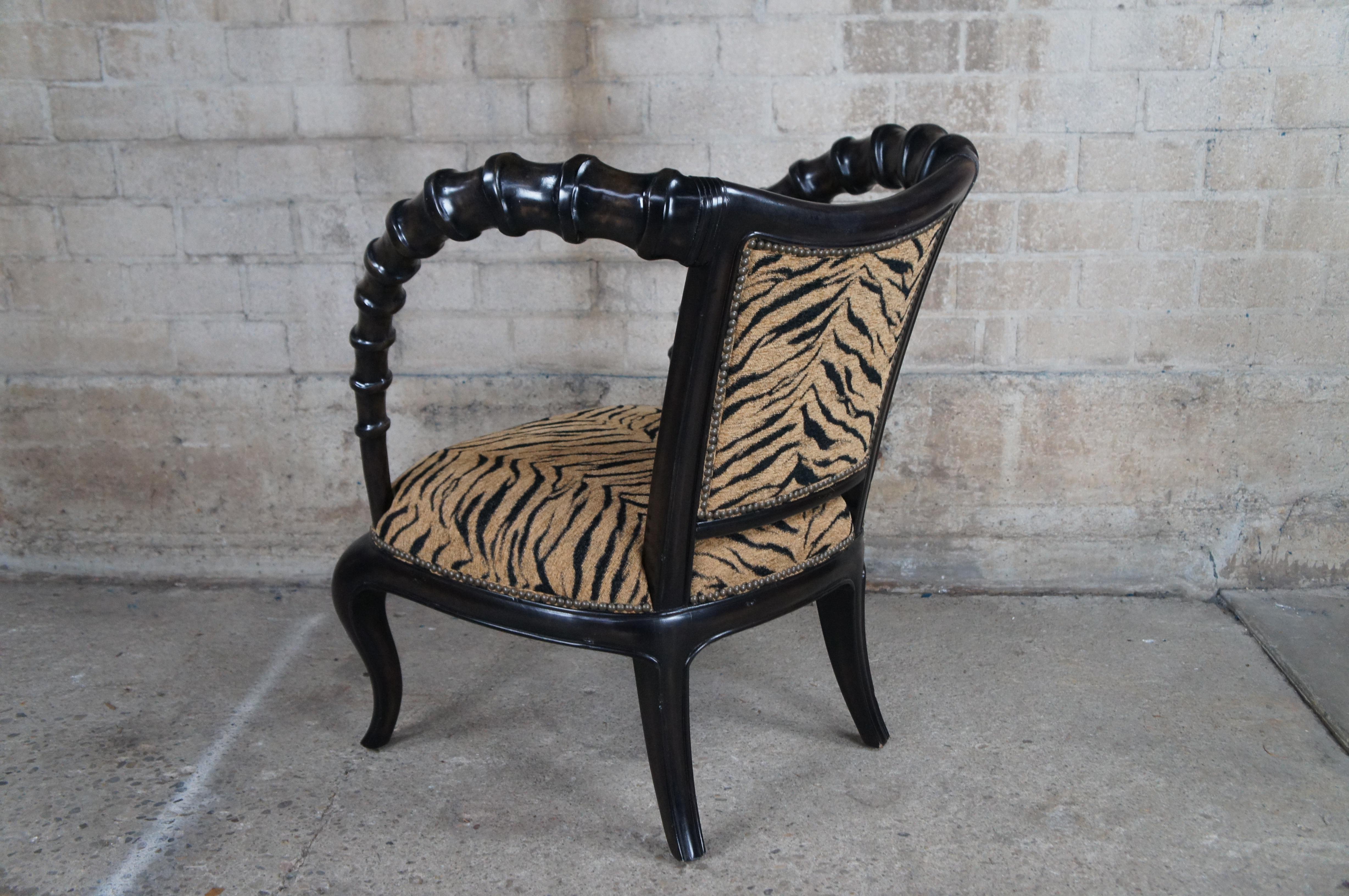 Vintage Thomasville Ernest Hemingway Carved African Antelope Horn Armchair 1