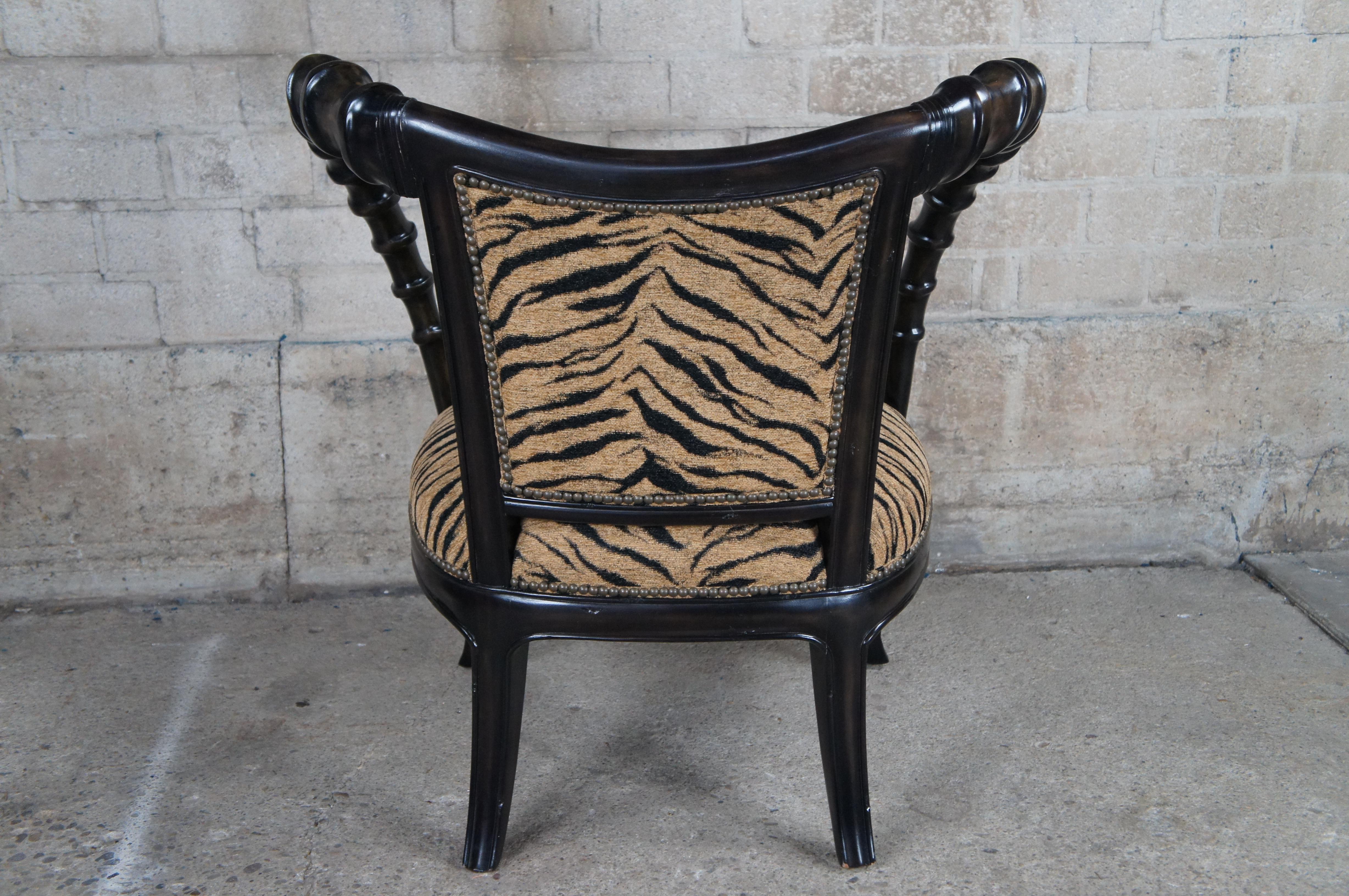Vintage Thomasville Ernest Hemingway Carved African Antelope Horn Armchair 2