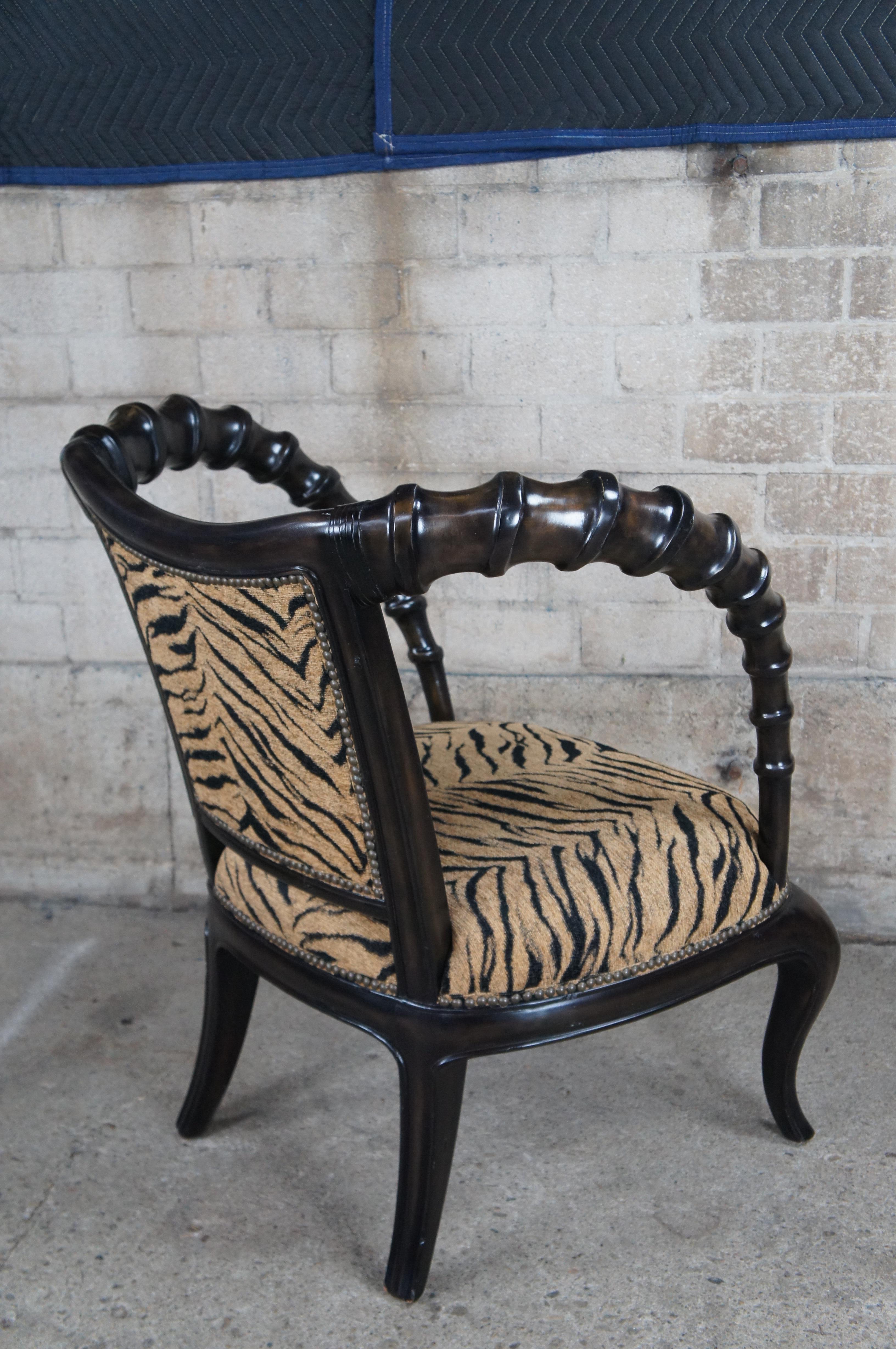 Vintage Thomasville Ernest Hemingway Carved African Antelope Horn Armchair 3