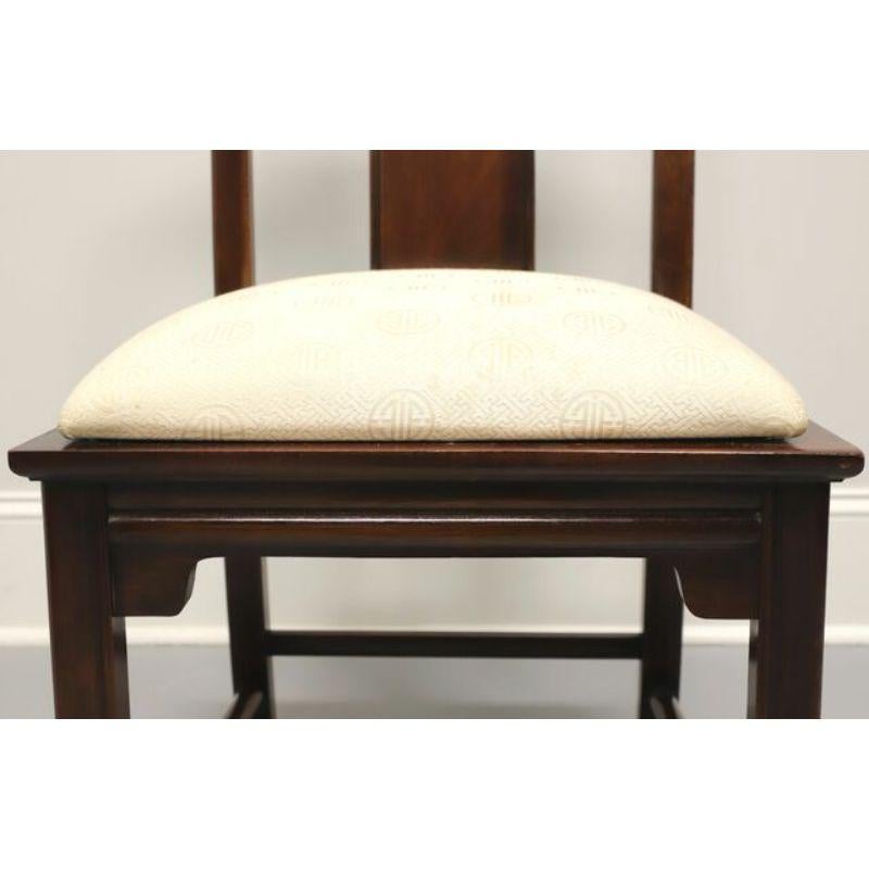 THOMASVILLE Mahogany Asian Chinoiserie Dining Side Chairs - Pair 2