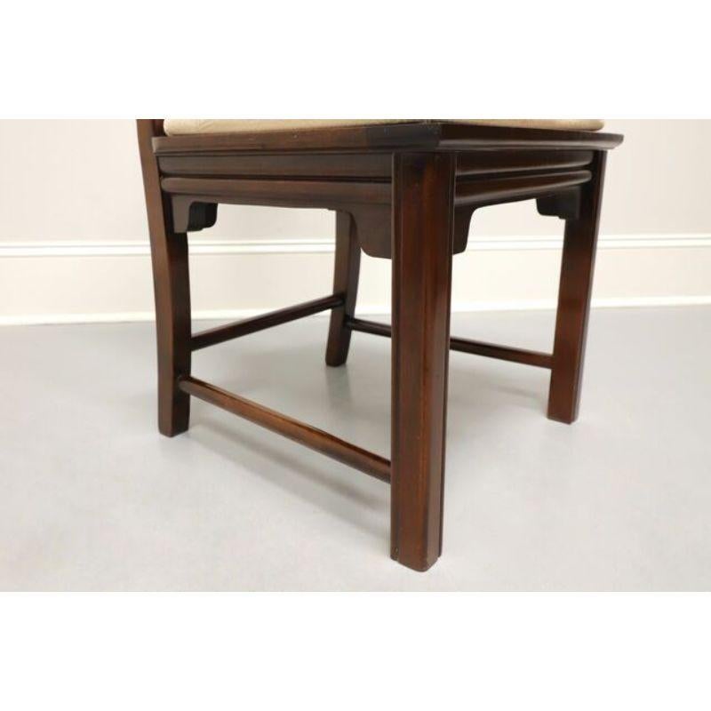 THOMASVILLE Mahogany Asian Chinoiserie Dining Side Chairs - Pair 3