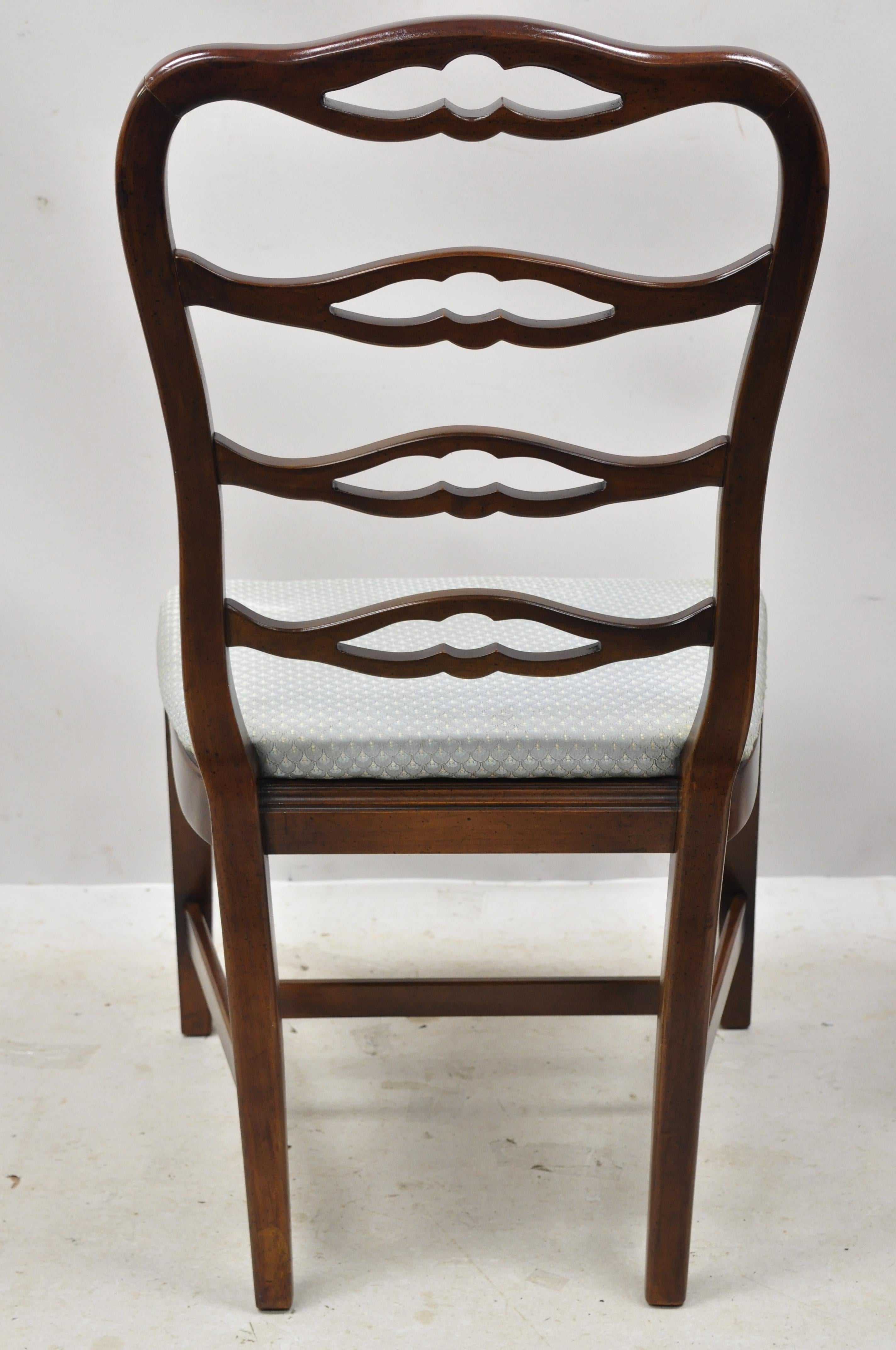 Vintage Thomasville Mahogany Ladderback Ribbon Back Dining Chairs, Set of 6 6