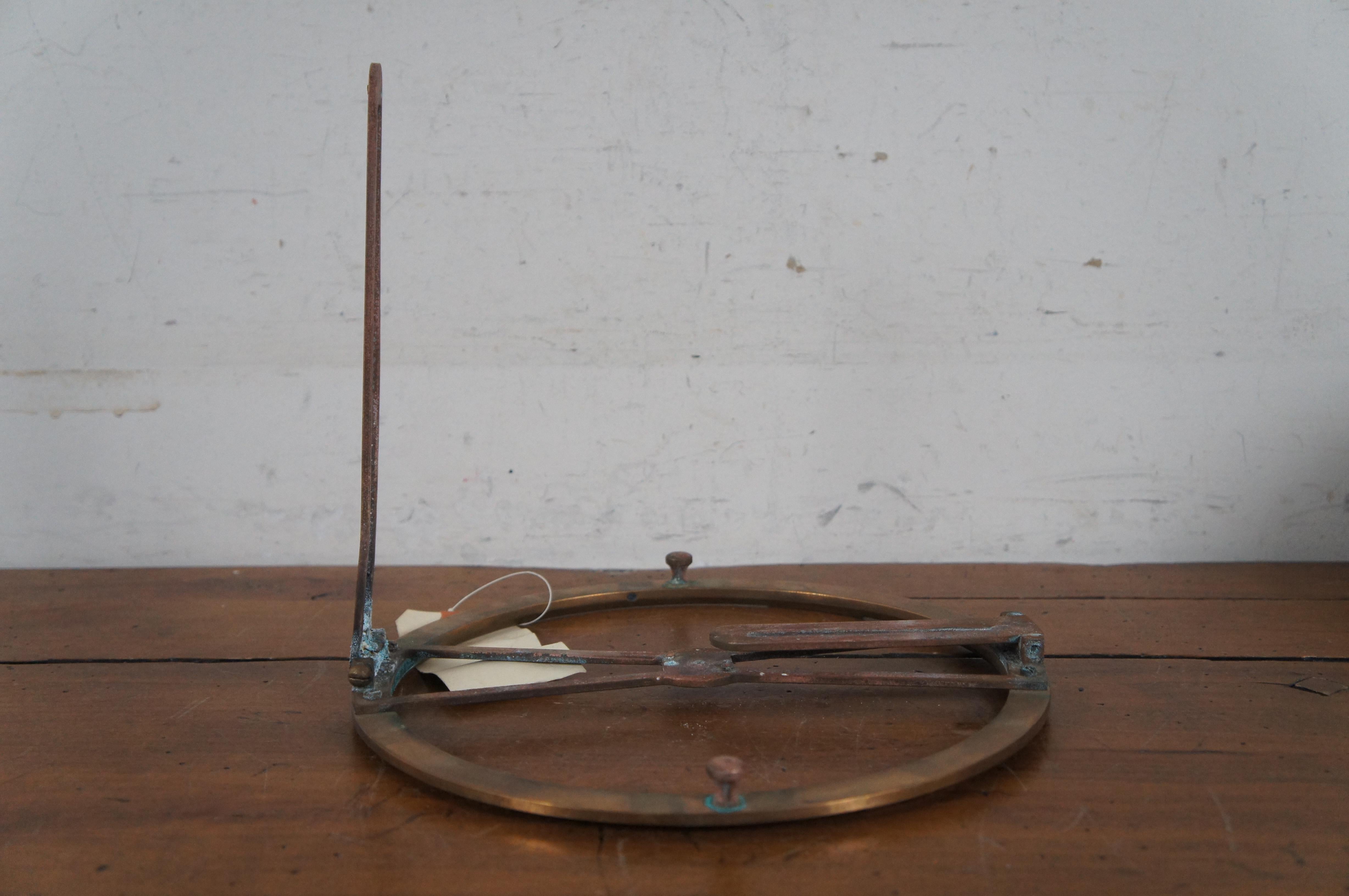 Metal Vintage Thomson System Azimuth Nautical Navigation Instrument Circle & Case   For Sale