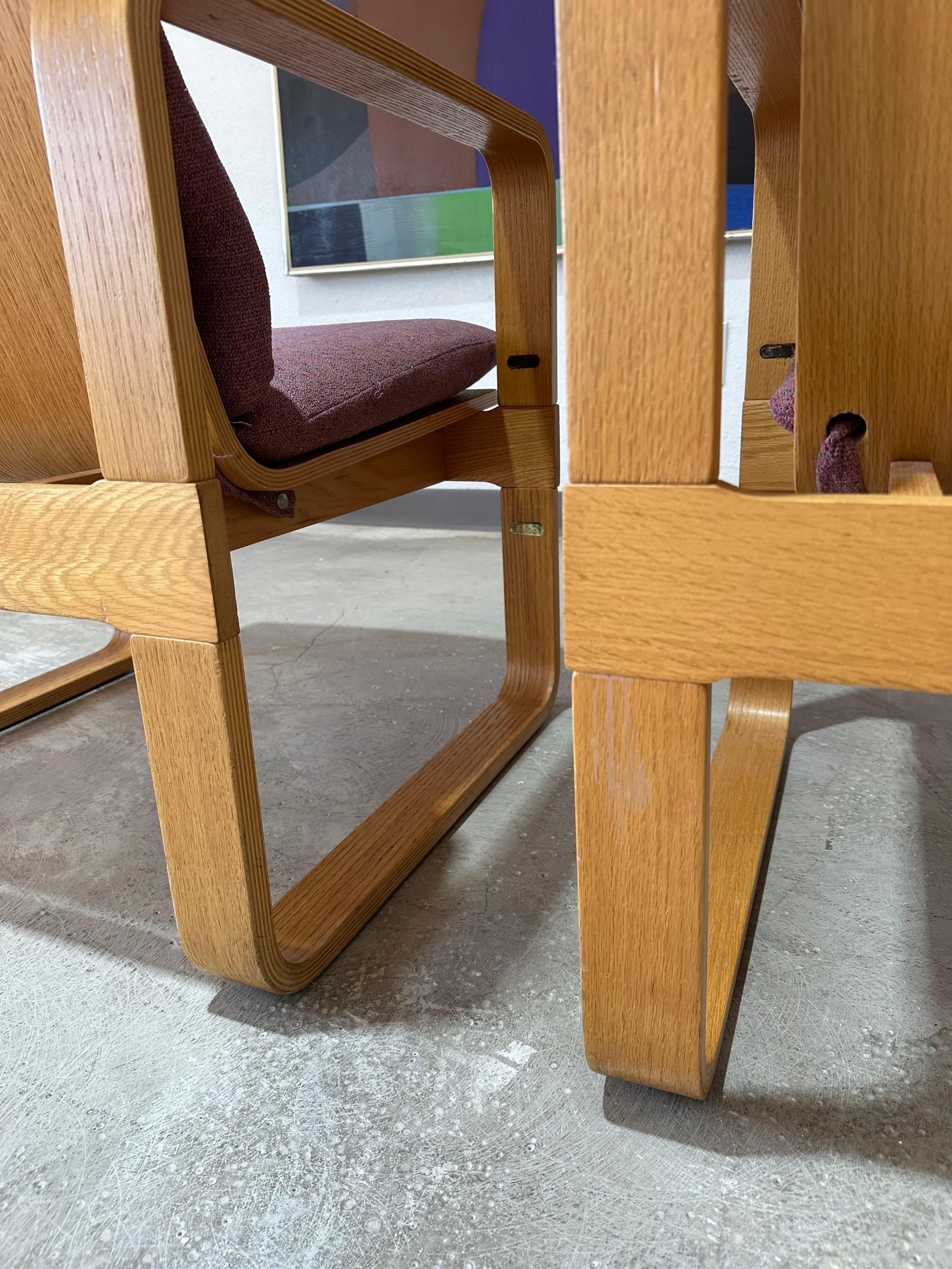 Vintage Thonet Beech Bentwood Lounge Chairs, a Pair For Sale 5