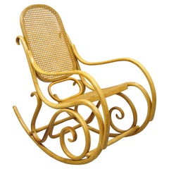 Retro Thonet Bentwood Austrian Mid-Century Modern Rocker Rocking Chair