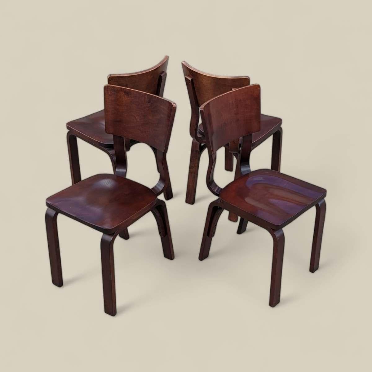 Mid-Century Modern Vintage Thonet Bentwood Dining Chairs For Sale