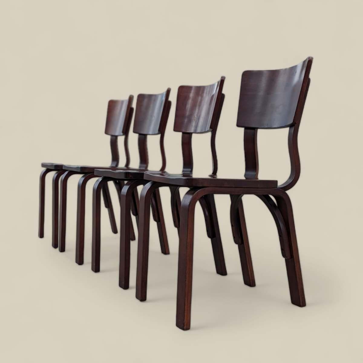 20th Century Vintage Thonet Bentwood Dining Chairs For Sale