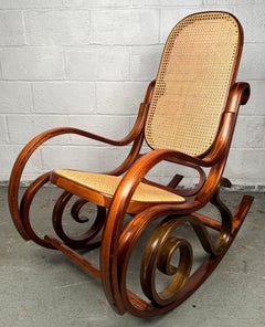 Vintage Thonet Caner Bentwood Rocking Chair