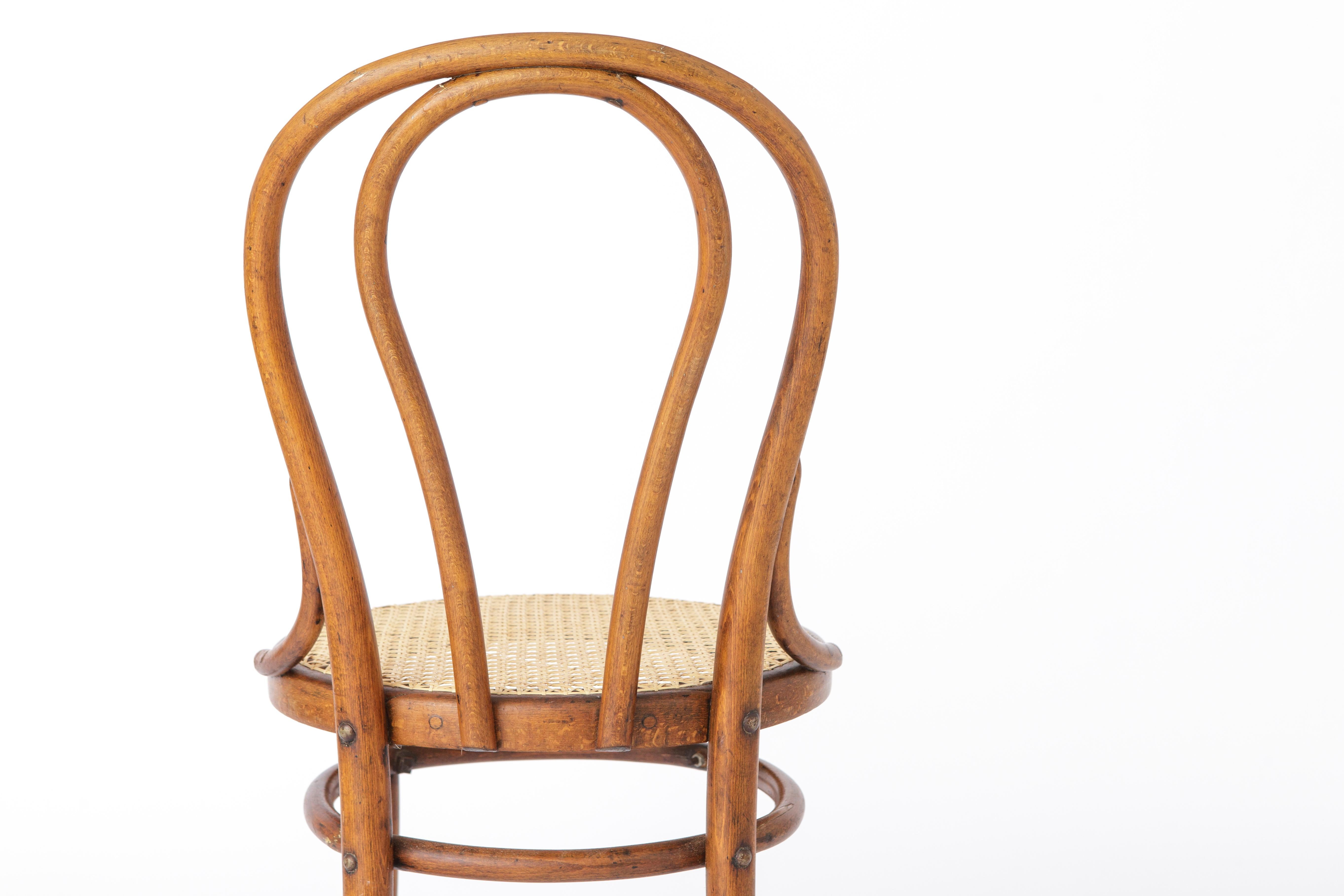Vintage Thonet Chair No. 18, approx. 1890, Viennese hand cane In Good Condition For Sale In Hannover, DE
