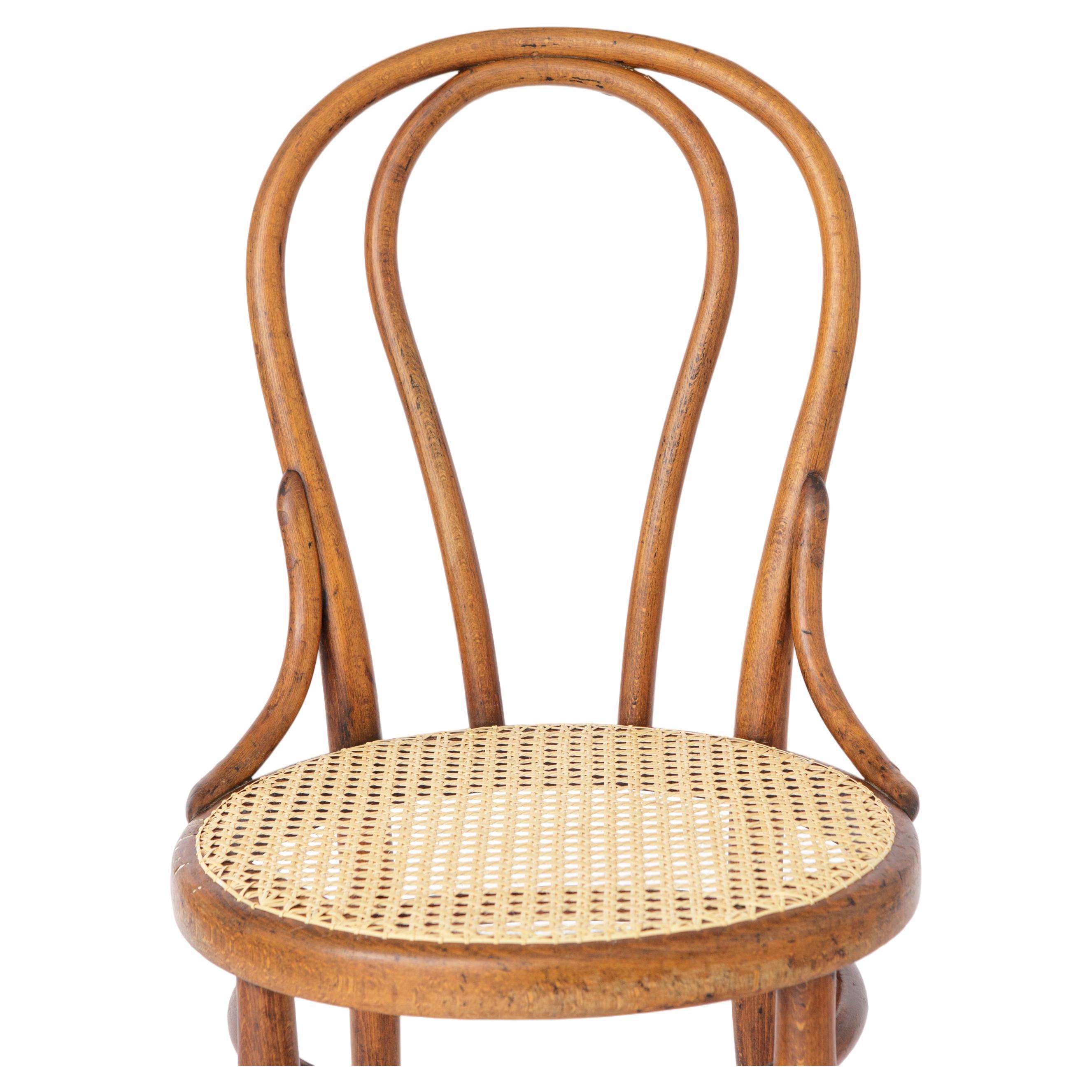 Vintage Thonet Chair No. 18, approx. 1890, Viennese hand cane For Sale