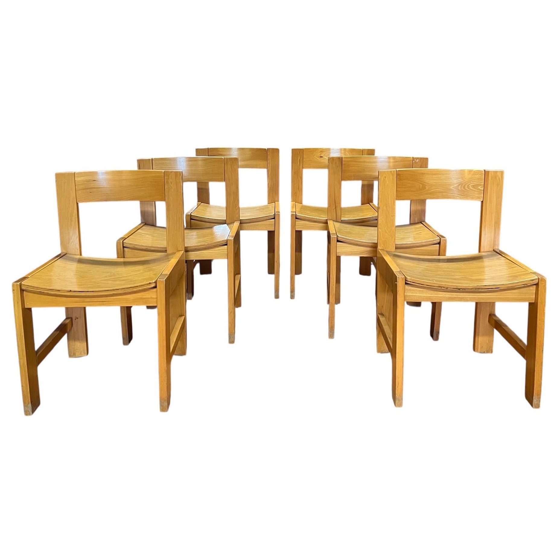 Vintage Thonet Silla con Asiento de Silla de Arce - Juego de 6 en venta