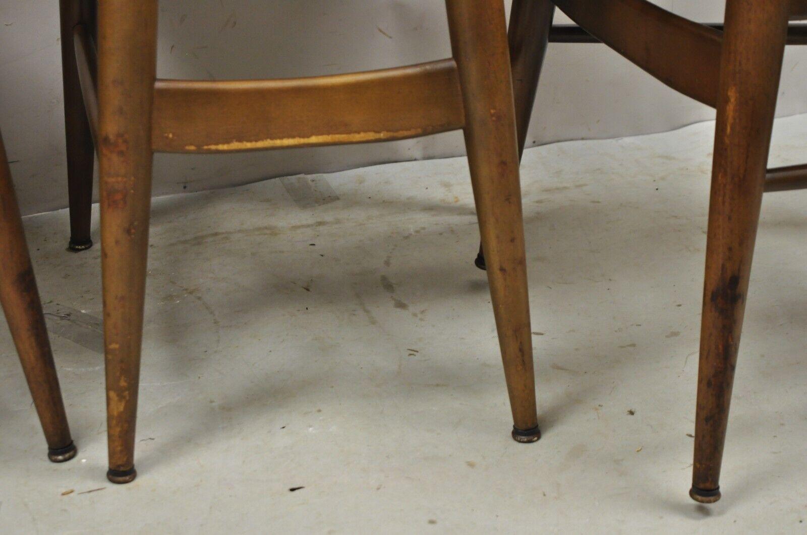 Chaises de salle à manger vintage Thonet Mid Century Modern Bentwood Walnut - Lot de 4 en vente 3