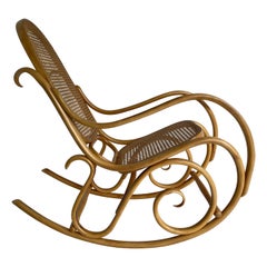 Vintage Thonet Schaukelstuhl Rocking Chair, Mid-Century Modern