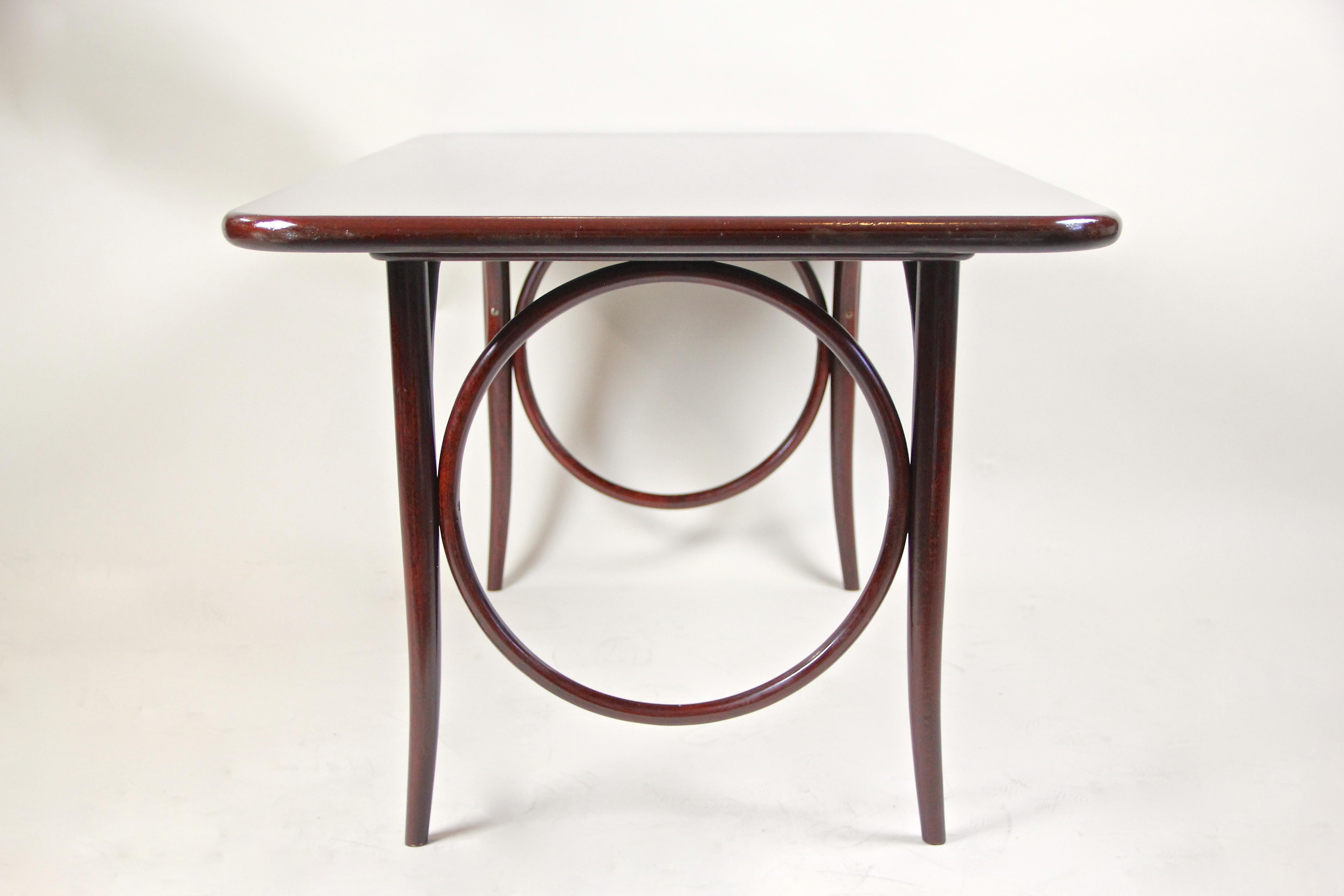 Vintage Thonet Sofa Table with Ring Design, Austria, circa 1970 For Sale 2