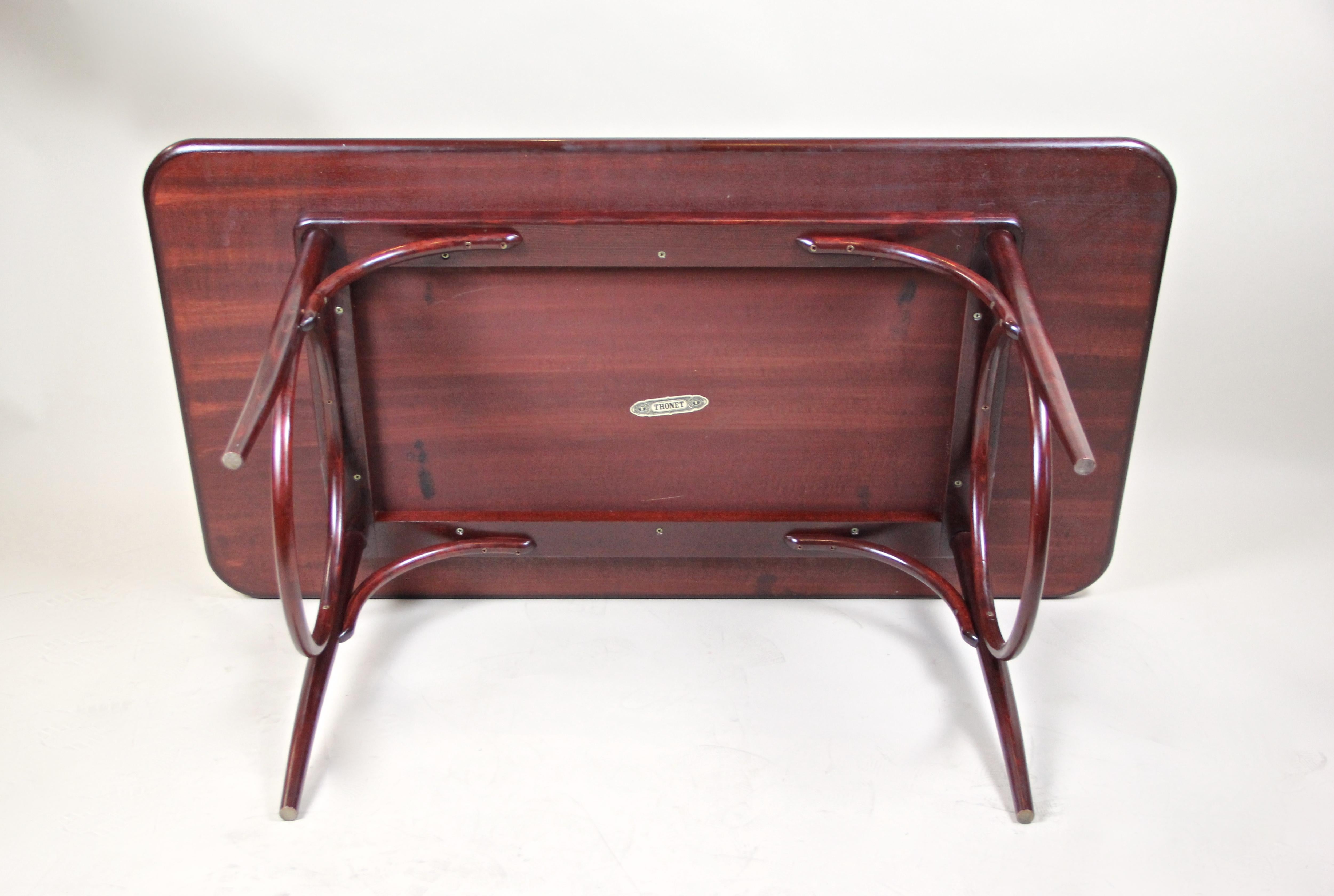 Vintage Thonet Sofa Table with Ring Design, Austria, circa 1970 For Sale 5