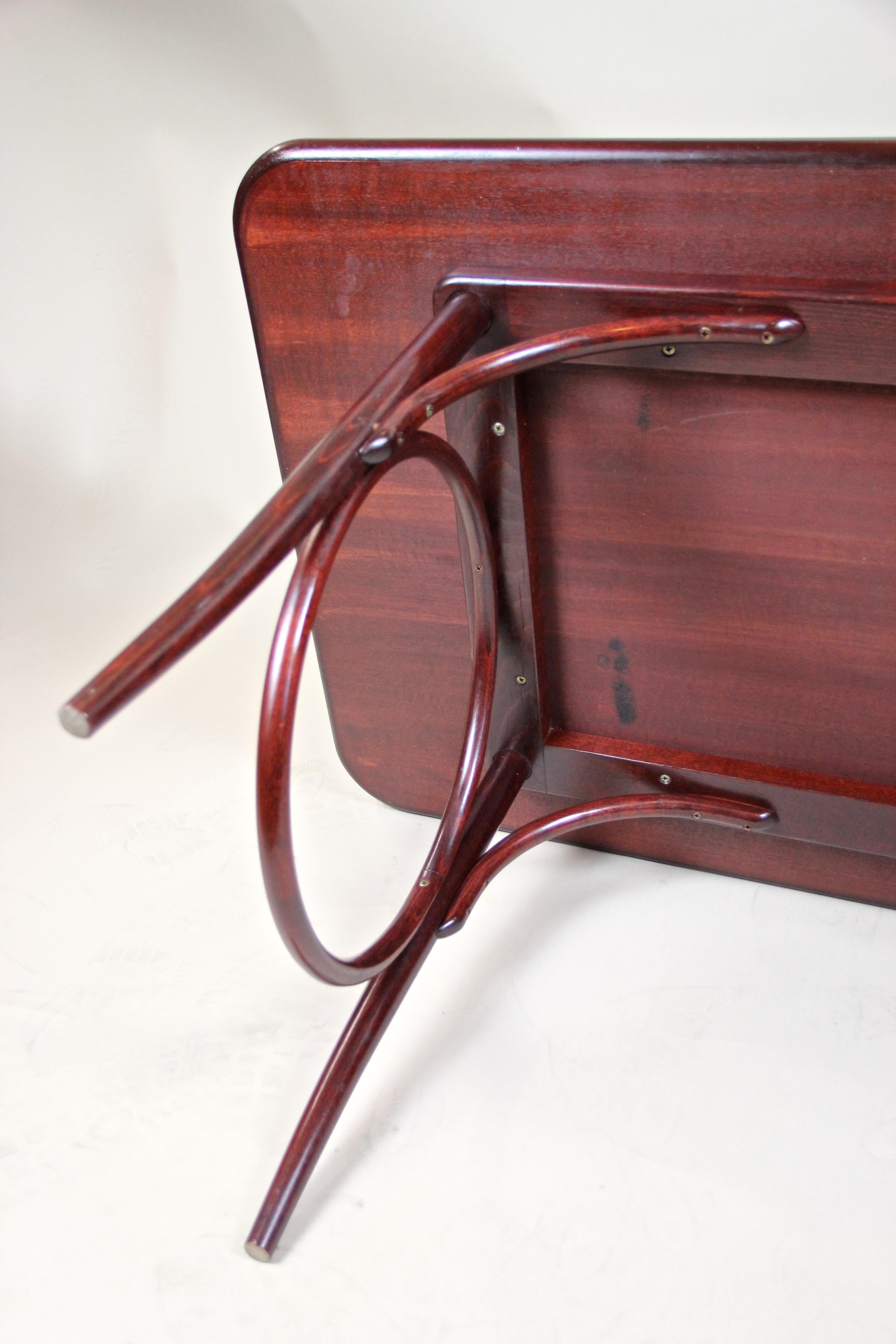 Vintage Thonet Sofa Table with Ring Design, Austria, circa 1970 For Sale 7